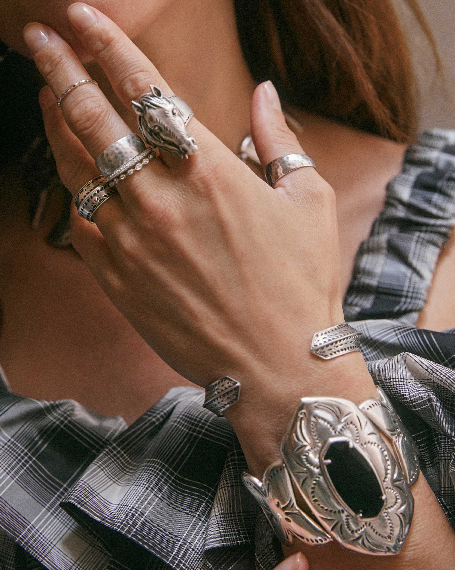 Beau Cocktail Ring in Vintage Silver