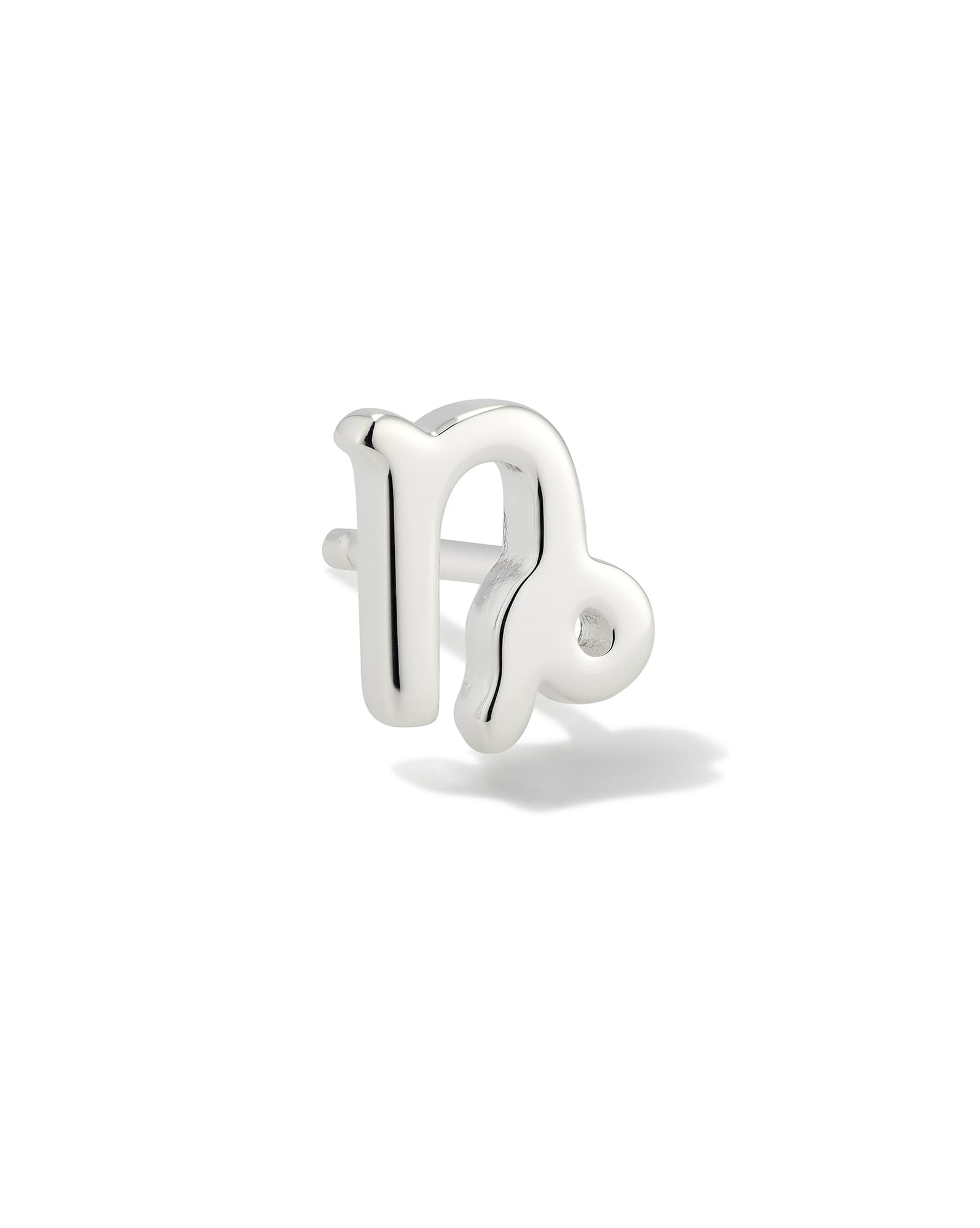 Capricorn Single Stud Earring in Sterling Silver