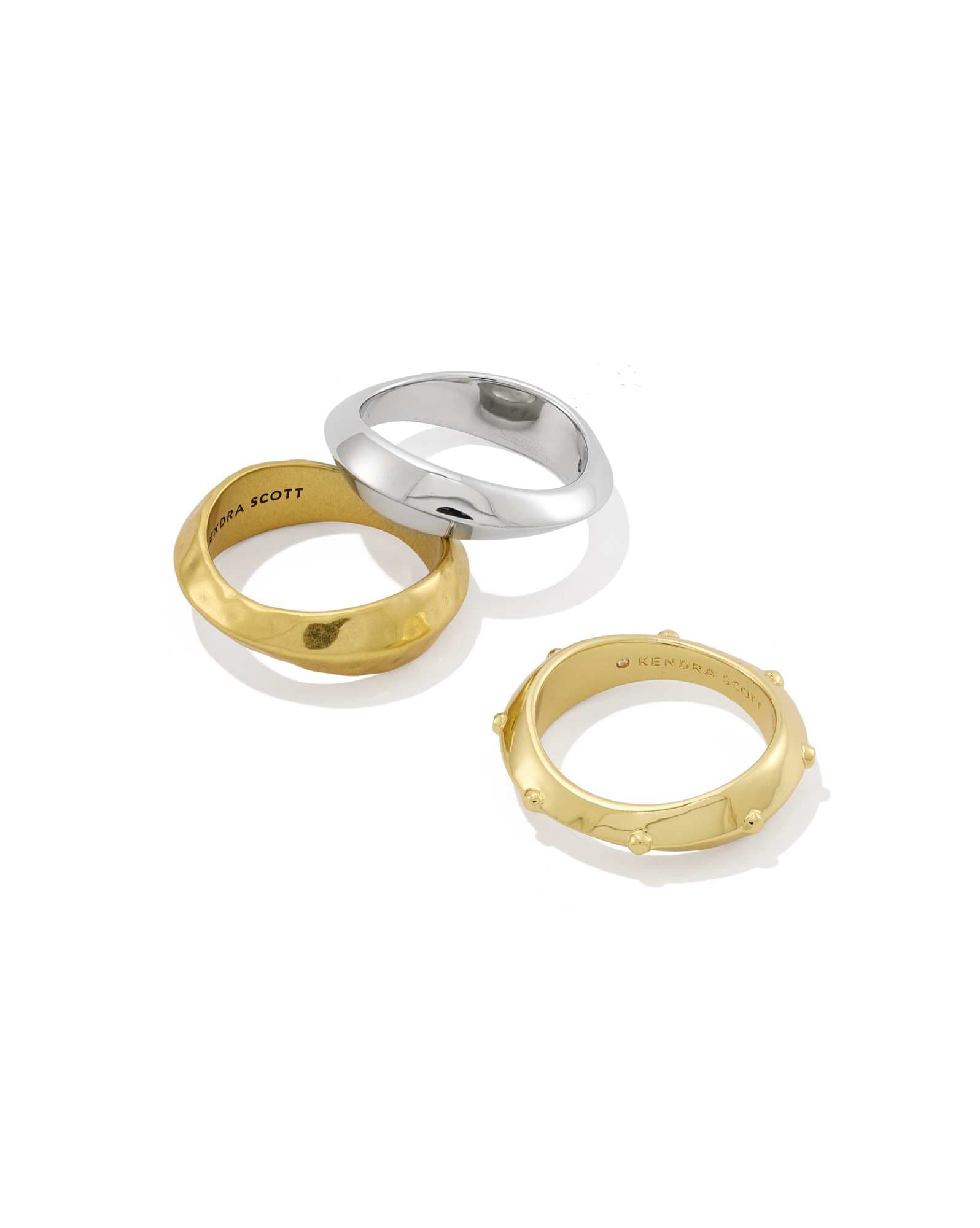Oakland Mixed Metal Ring Set of 3