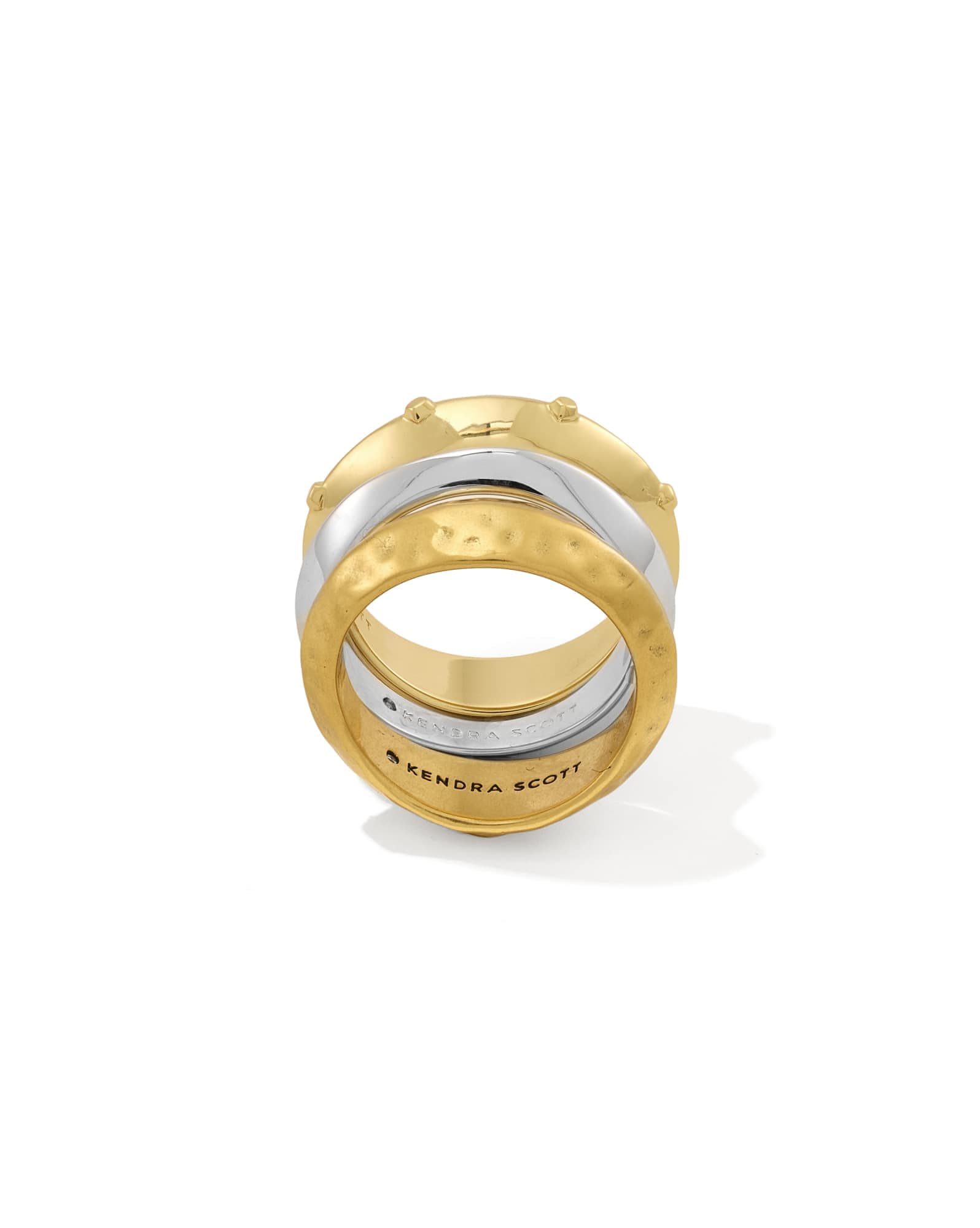 Oakland Mixed Metal Ring Set of 3