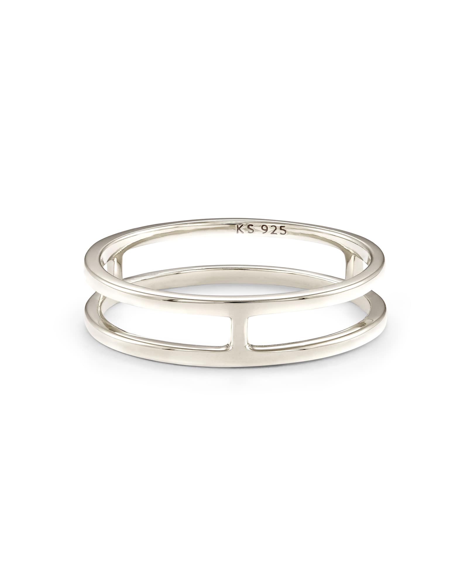 Bennett Double Band Ring in Sterling Silver