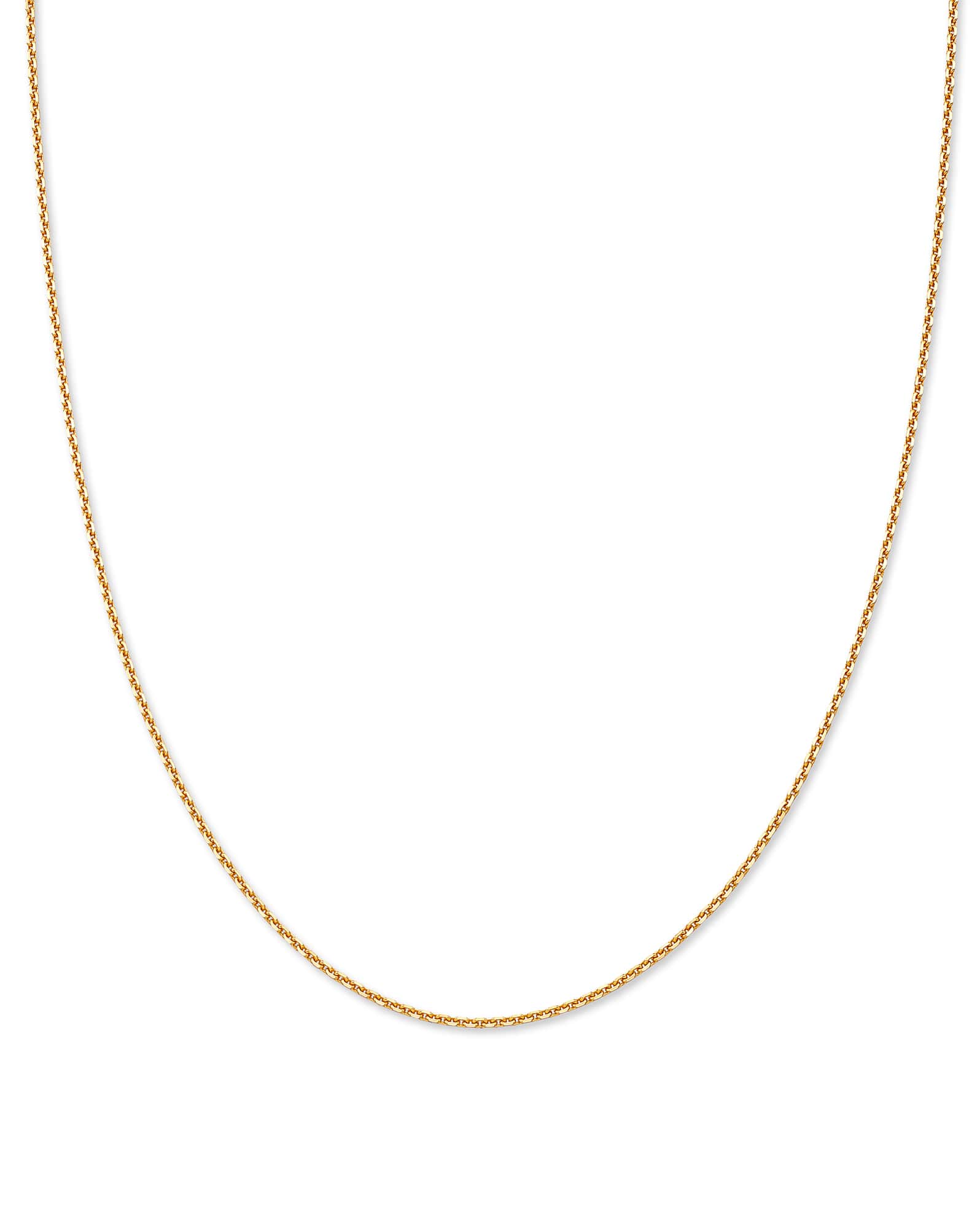 16” Thin Chain Necklace in 18k Gold Vermeil
