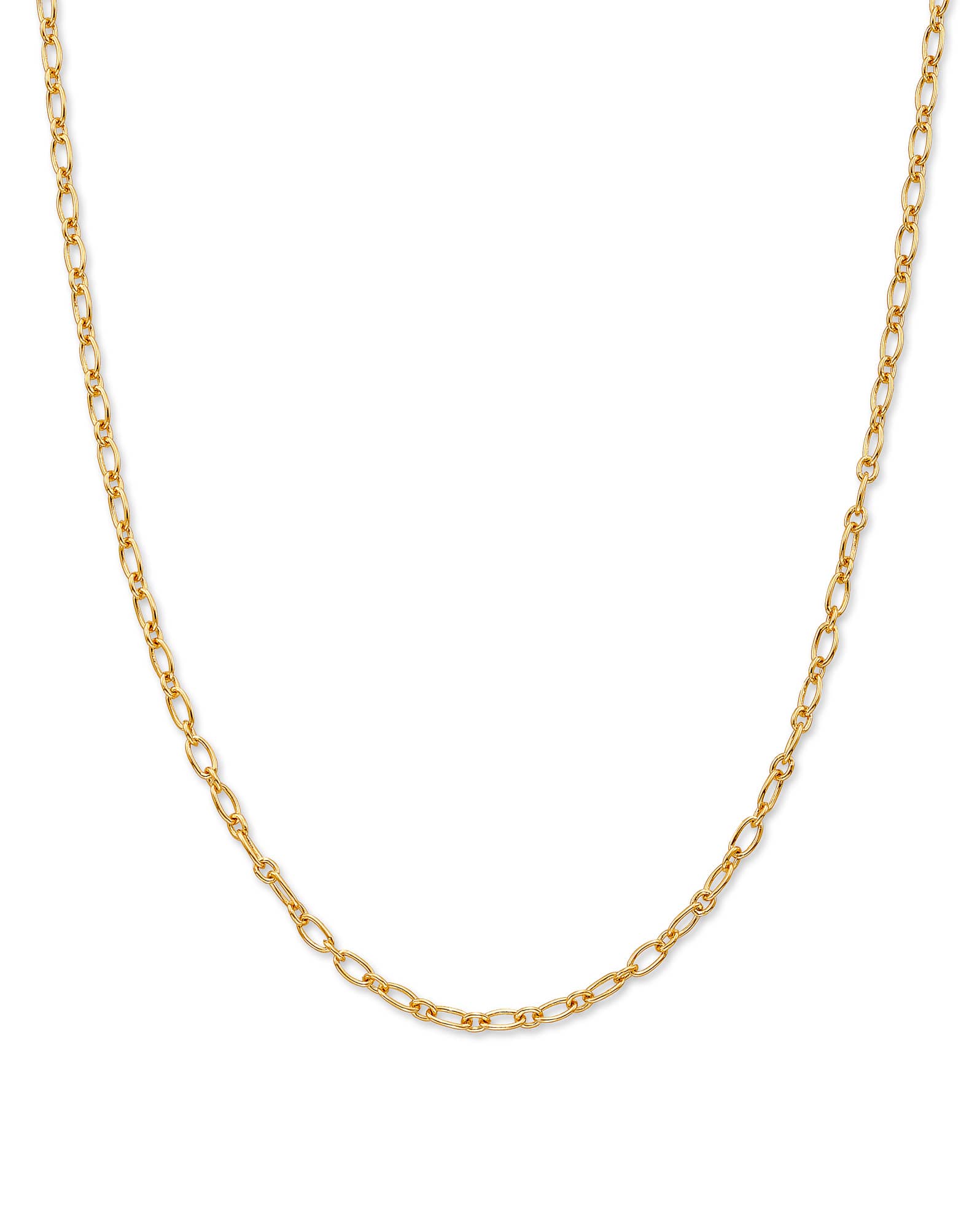 18” Double Link Rolo Chain Necklace in 18k Yellow Gold Vermeil