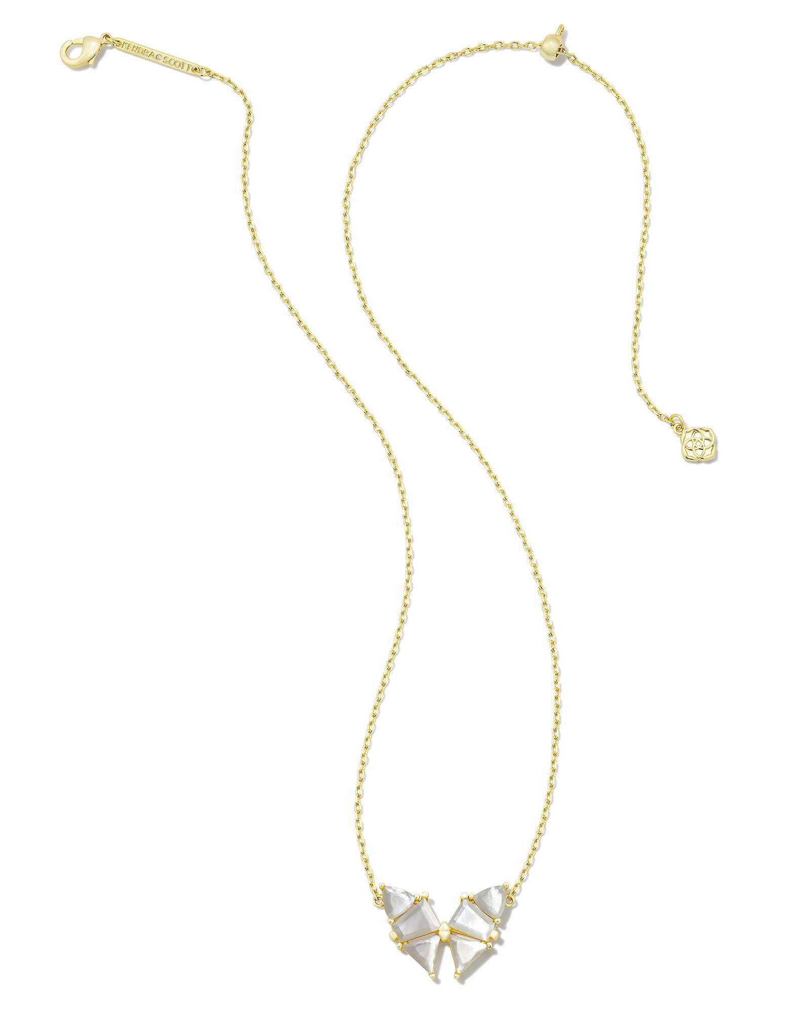 Blair Gold Butterfly Pendant Necklace in Ivory Mother-of-Pearl