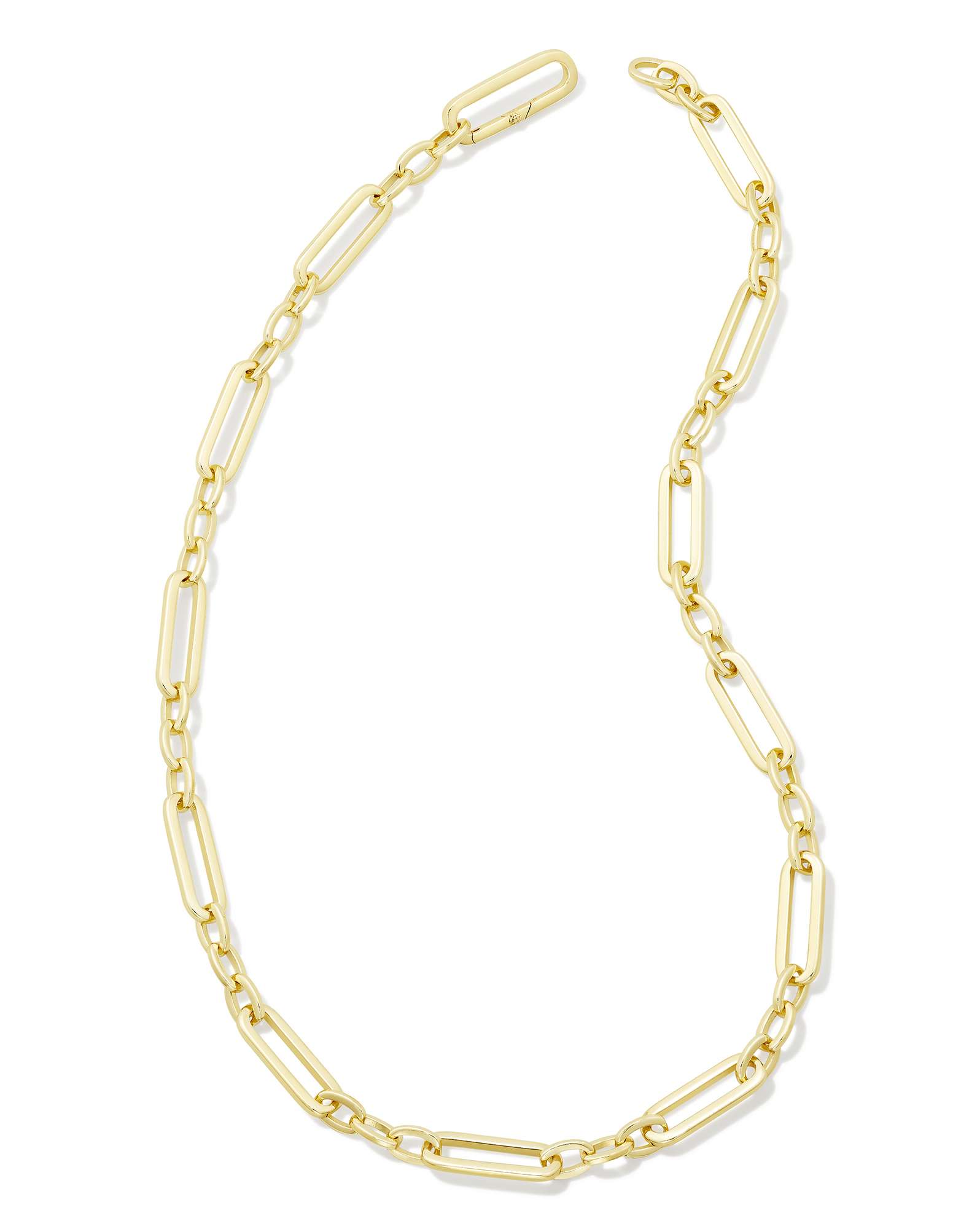 Heather Link and Chain Necklace in Gold
