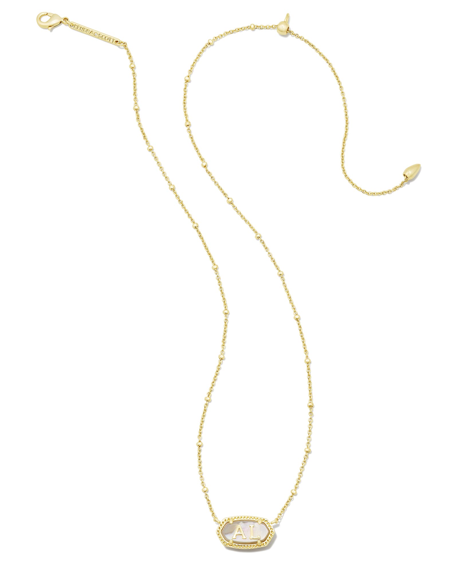 Elisa Gold Alabama Necklace in Ivory Mother-of-Pearl