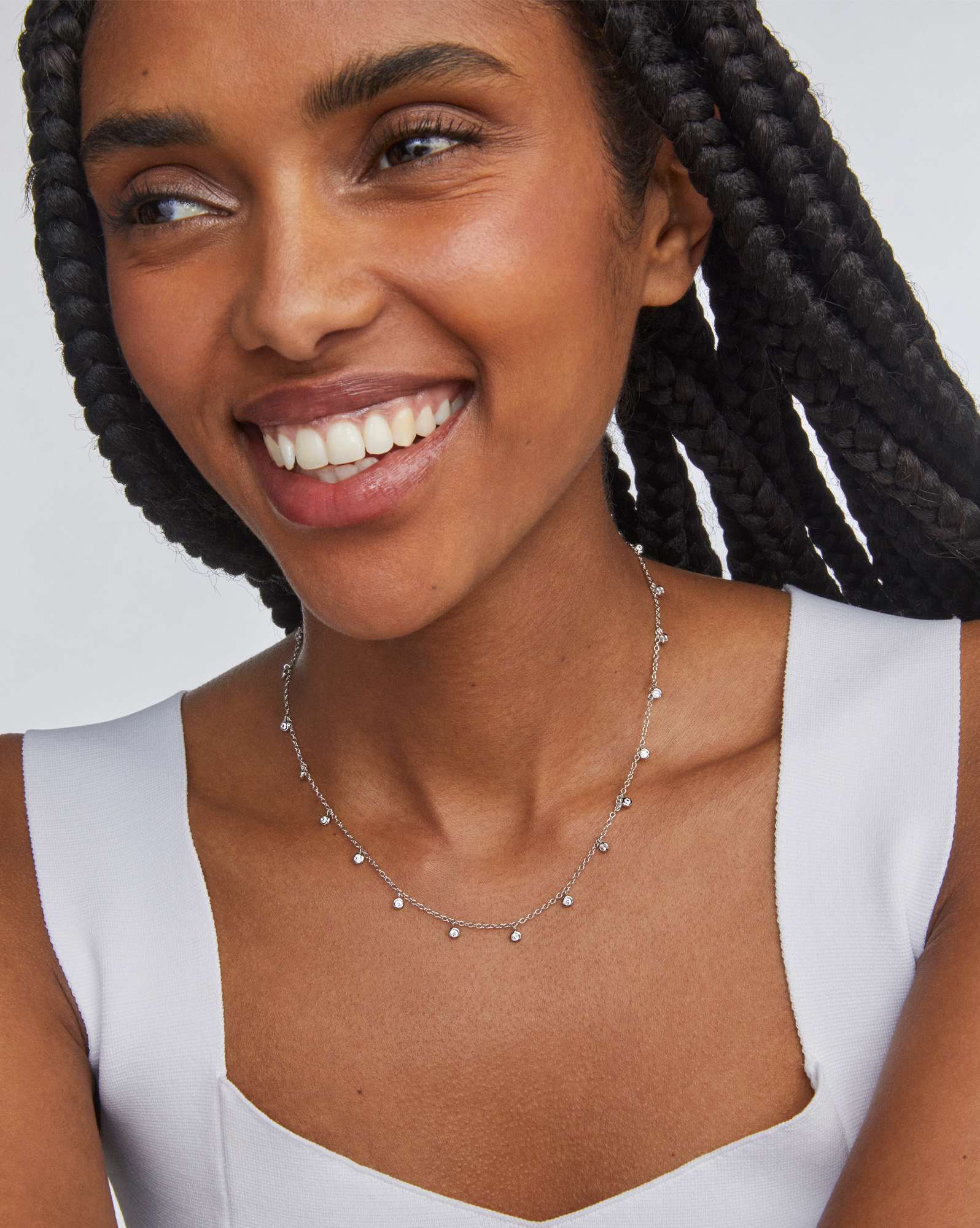 Amelia Chain Necklace in Silver