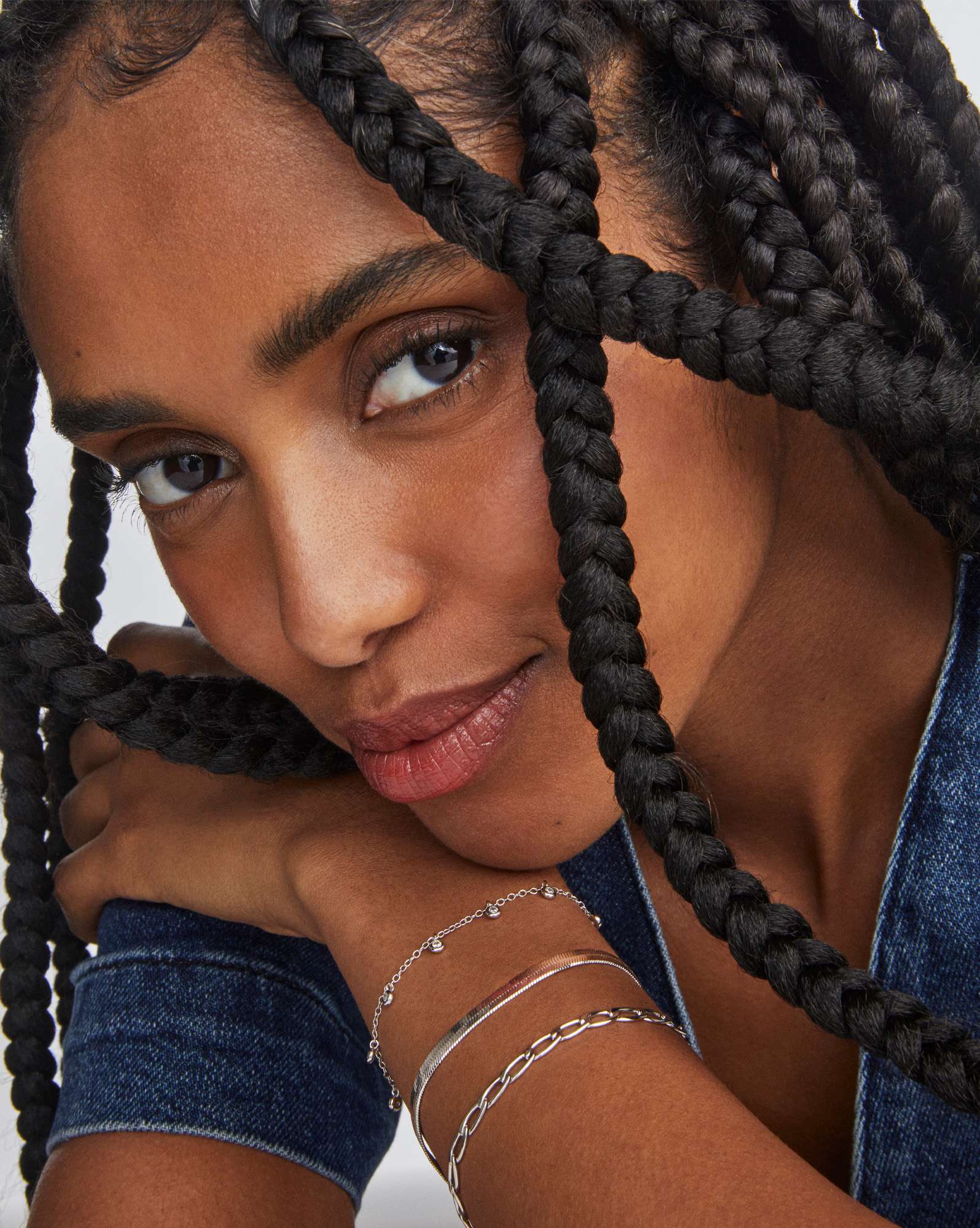 Kassie Set of 3 Chain Bracelets in Silver