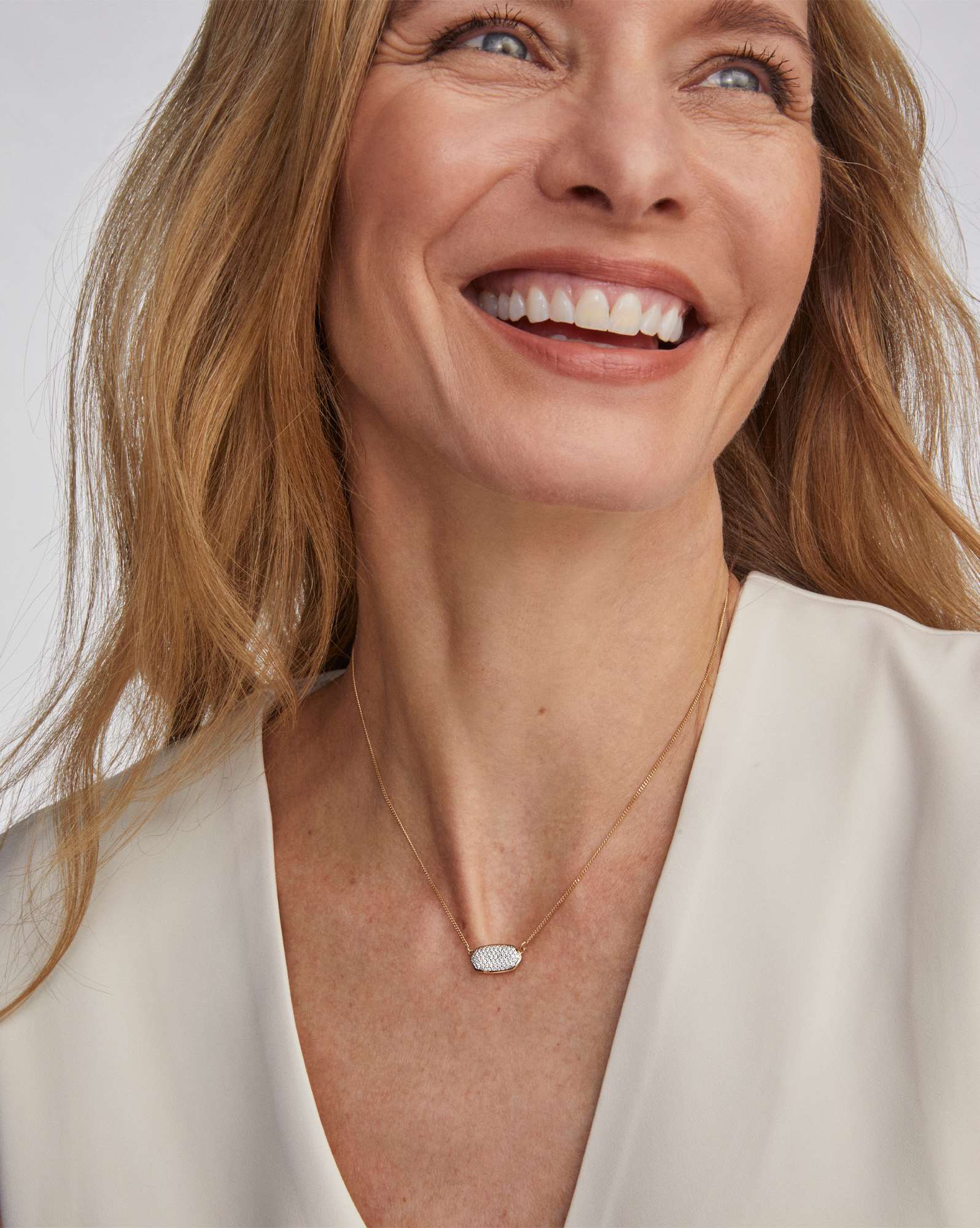 0.39 ct Elisa Pendant Necklace in Pave Diamond and 14k Yellow Gold