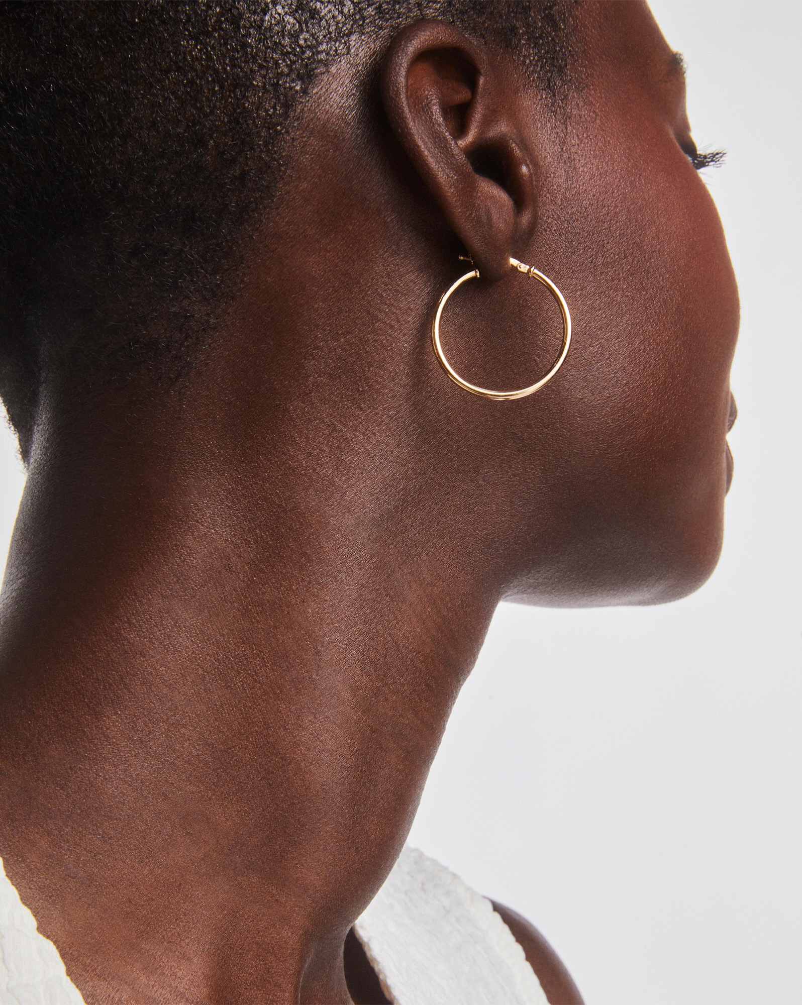 Giana 30mm Hoop Earrings in 14k Yellow Gold