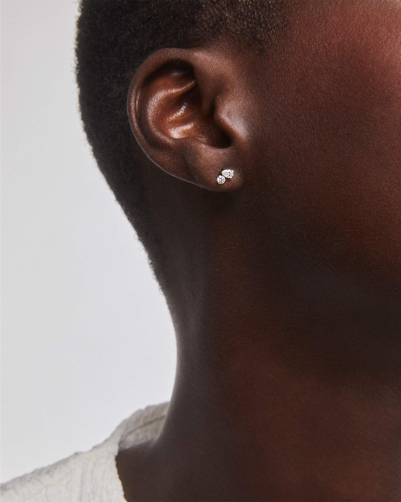 Lab Grown Diamond Toi et Moi Stud Earrings