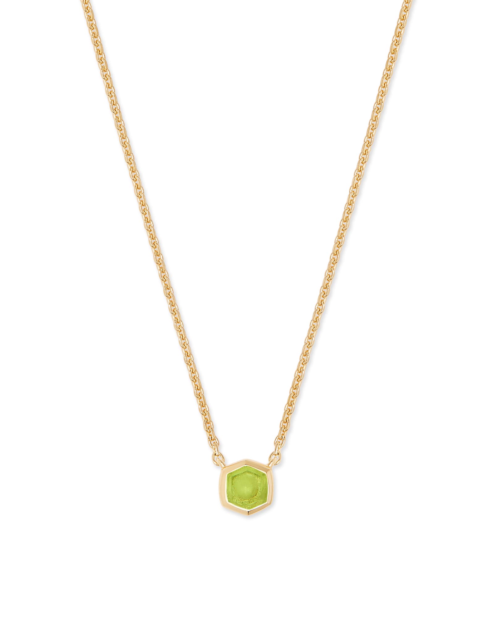 Davie 18k Gold Vermeil Pendant Necklace in Peridot