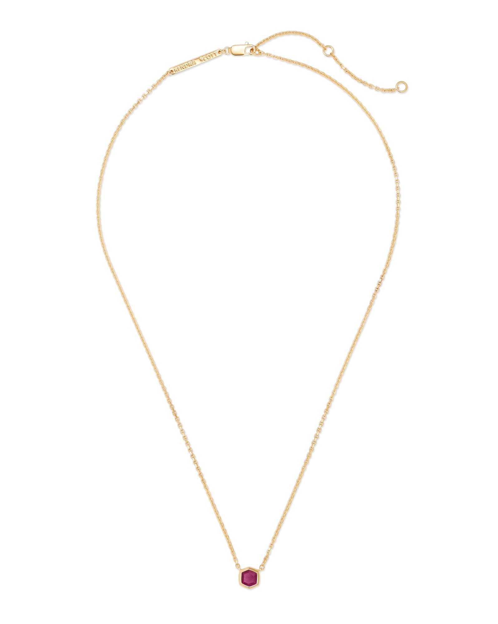 Davie 18k Gold Vermeil Pendant Necklace in Ruby