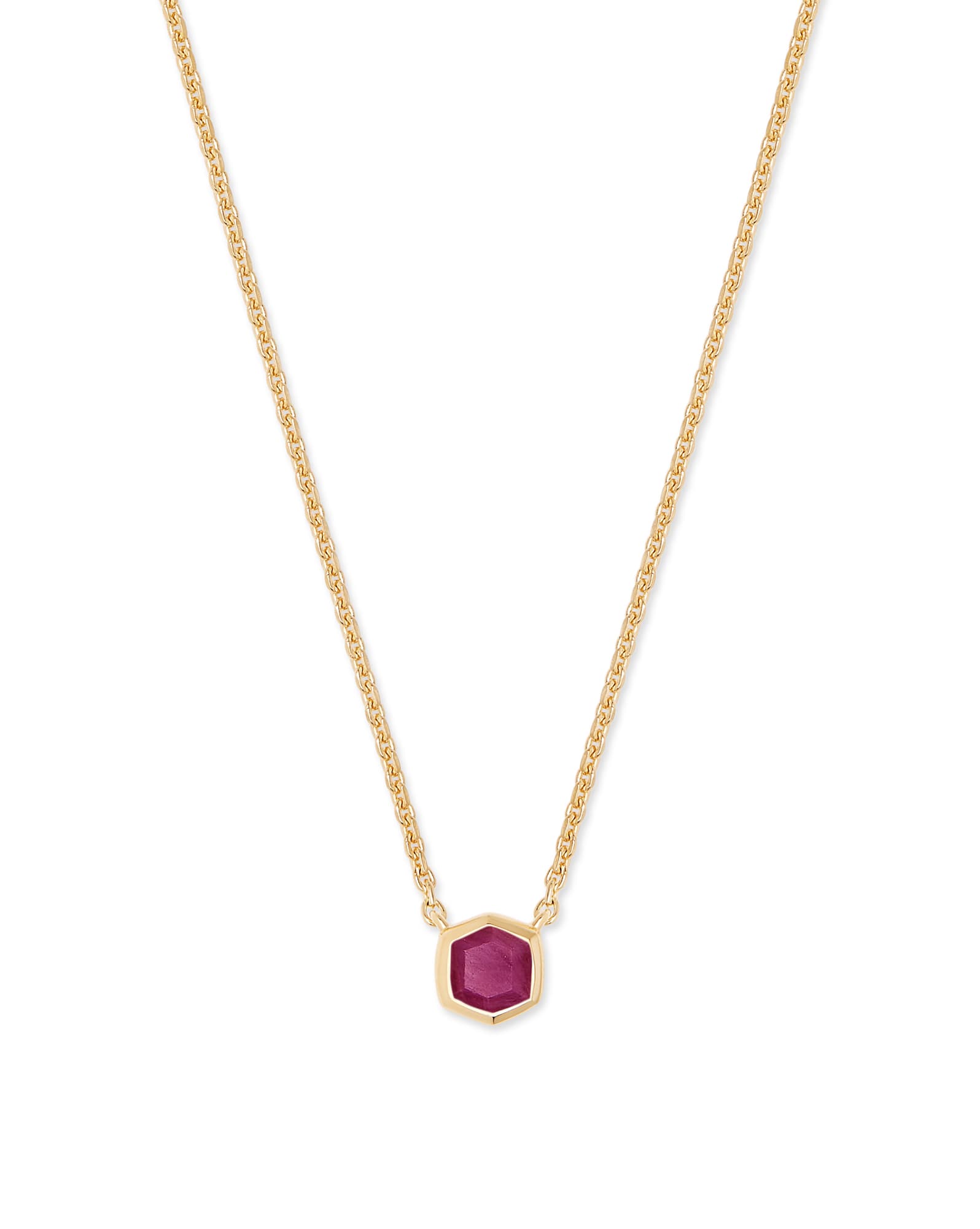 Davie 18k Gold Vermeil Pendant Necklace in Ruby