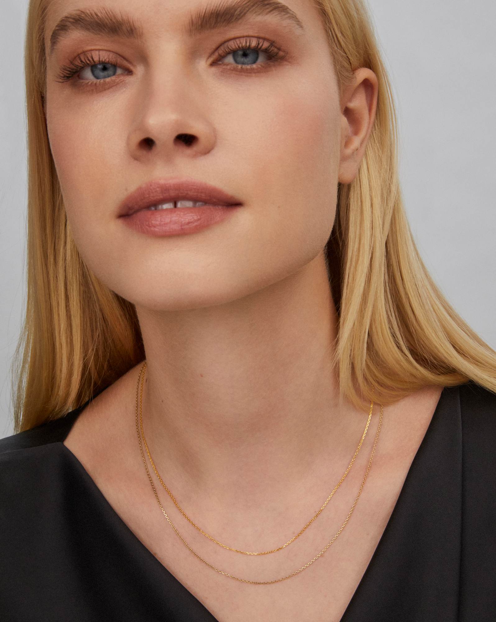 18 Inch Thin Chain Necklace in 18k Gold Vermeil