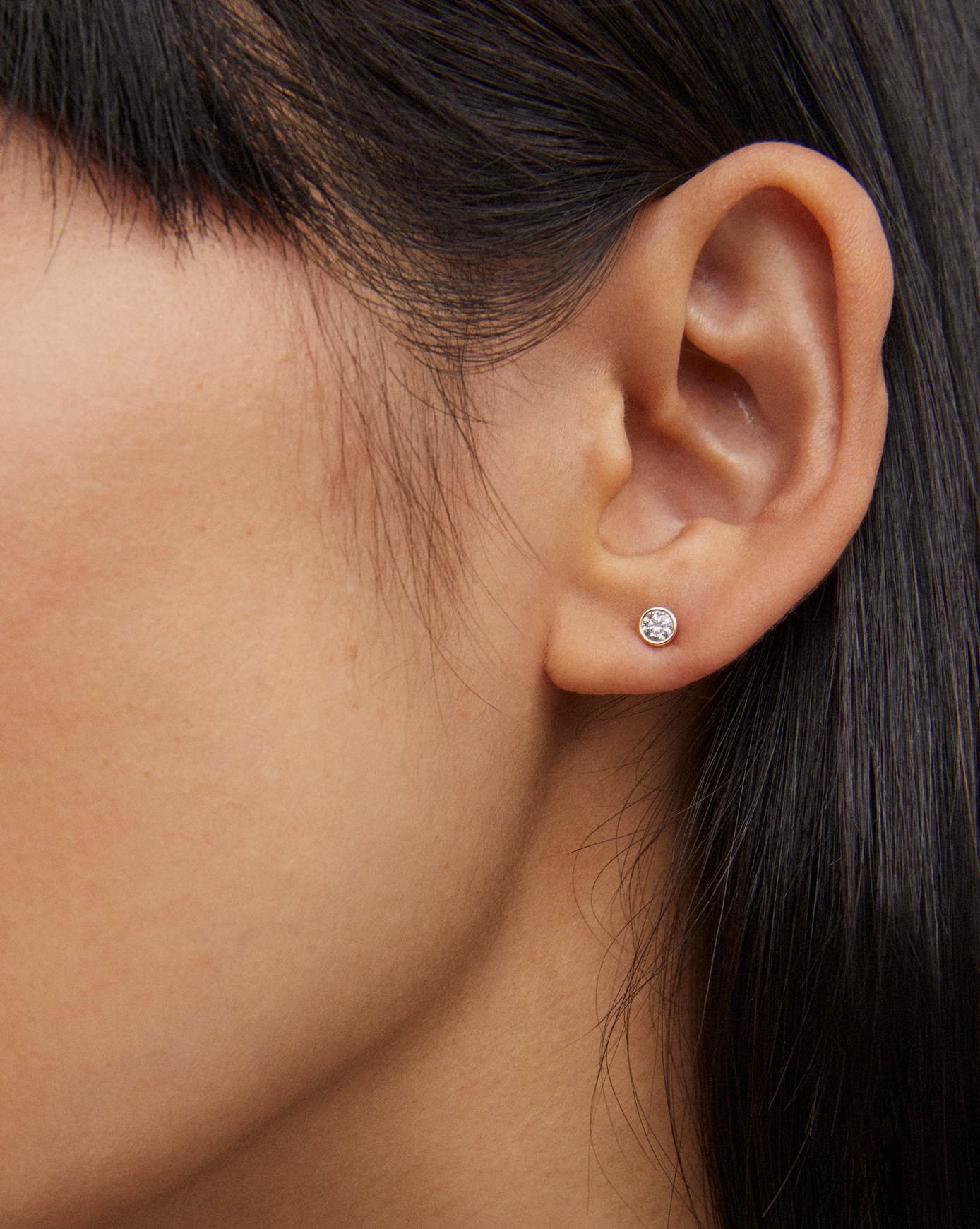 0.26 ct Lab Grown White Diamond Audrey Stud Earrings in 14k Yellow Gold