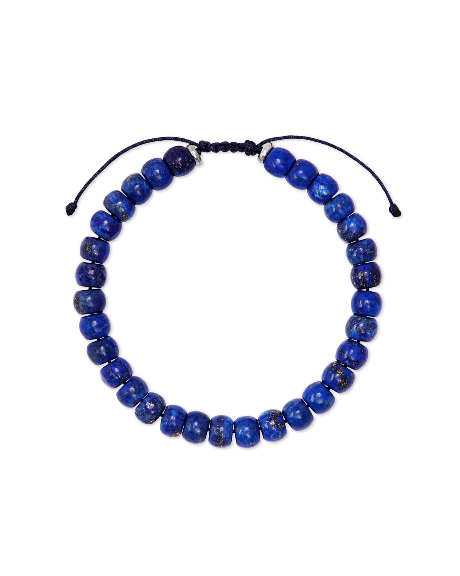 Cade Oxidized Sterling Silver Corded Bracelet in Blue Lapis