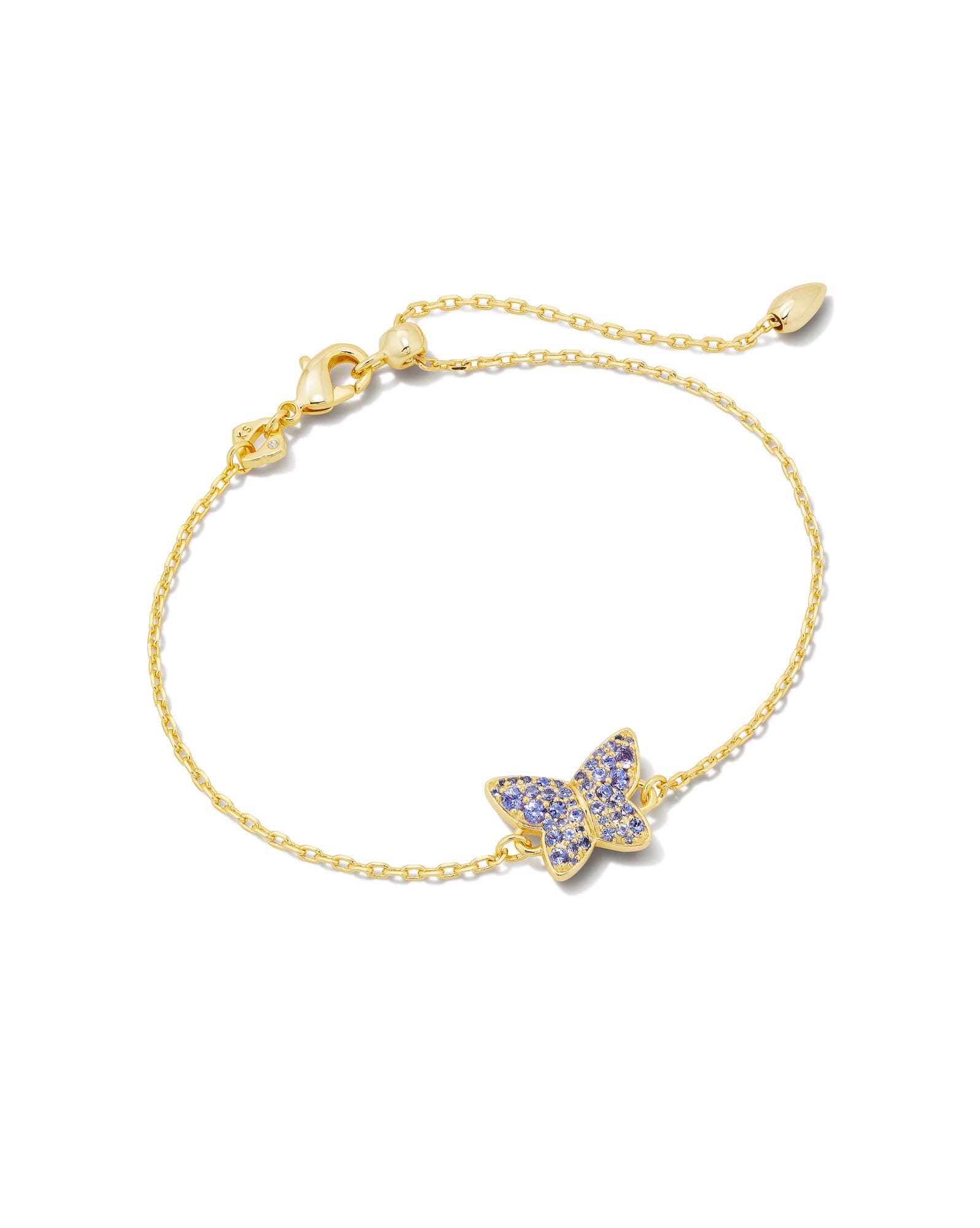 Lillia Crystal Butterfly Delicate Chain Bracelet