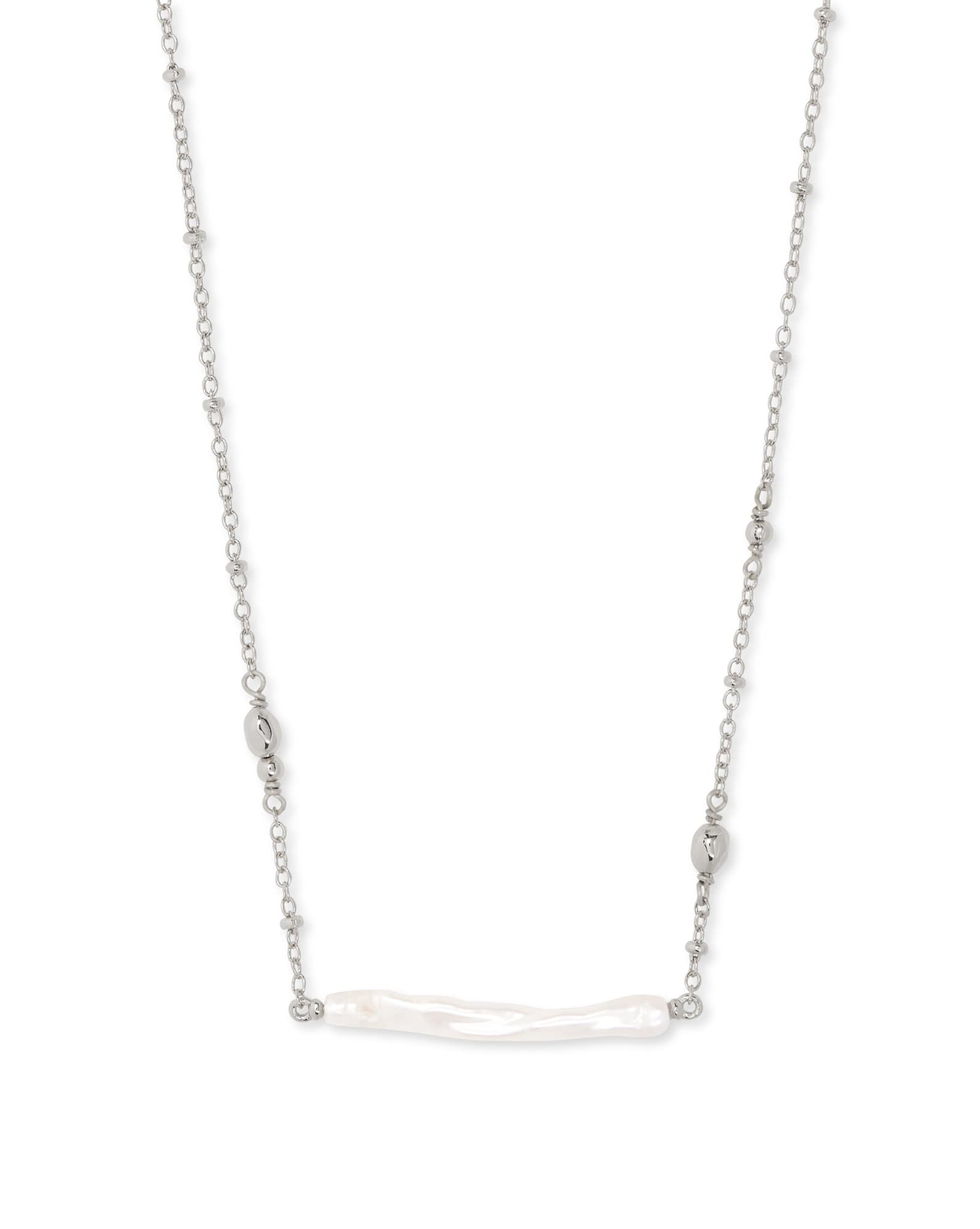 Eileen Silver Pendant Necklace in Freshwater Cultured Pearl