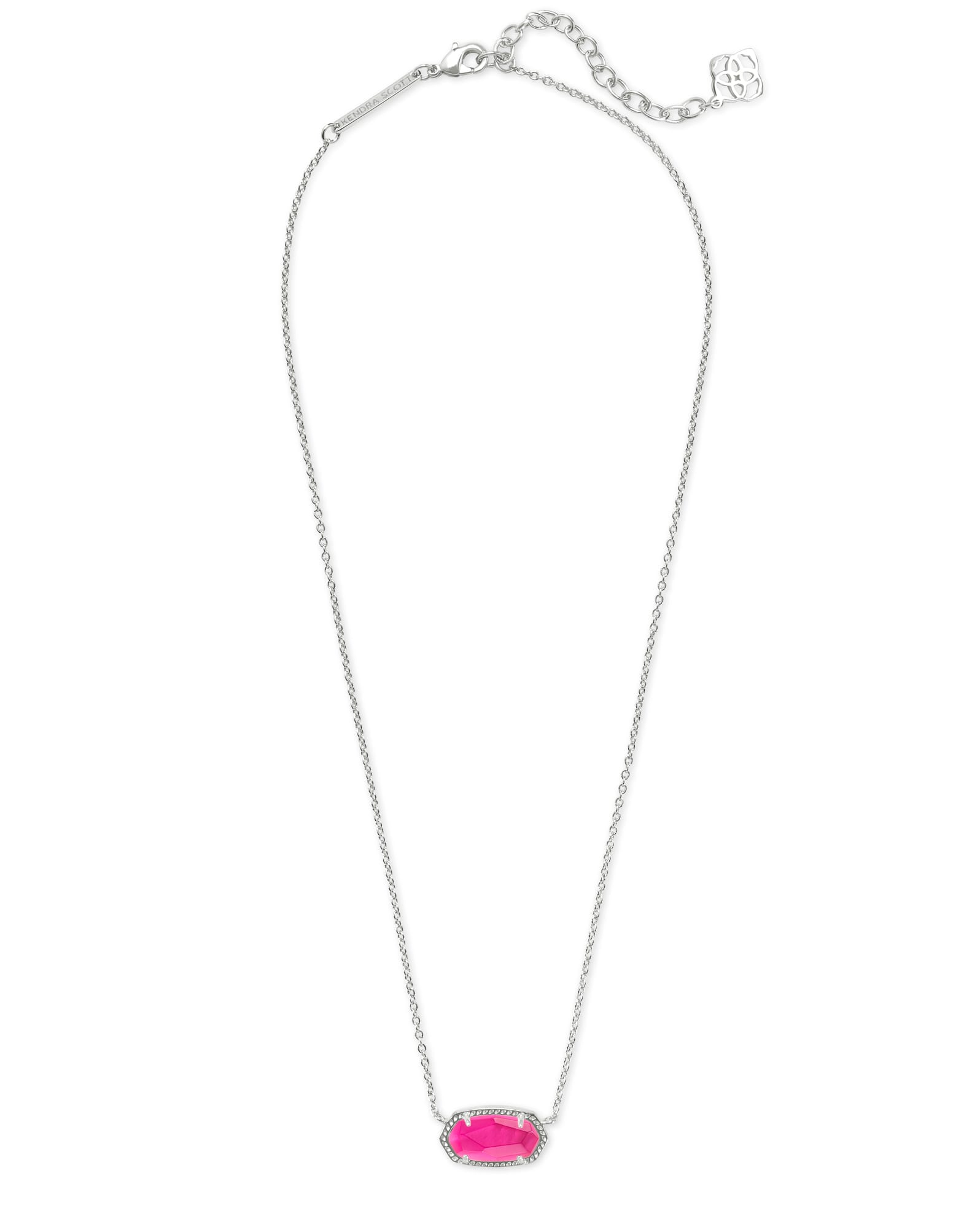 Elisa Silver Pendant Necklace in Azalea Illusion