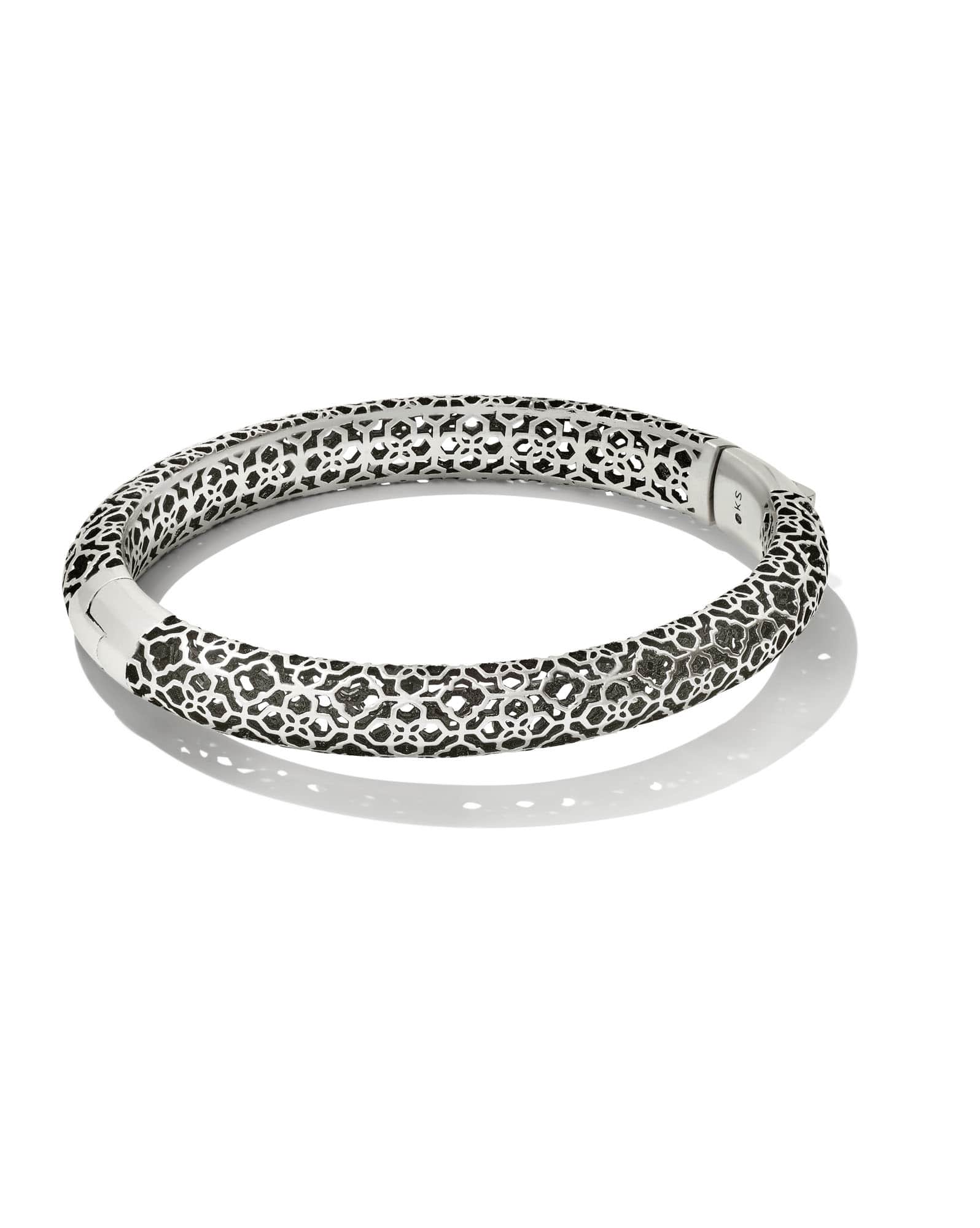 Abbie Bangle Bracelet in Vintage Silver