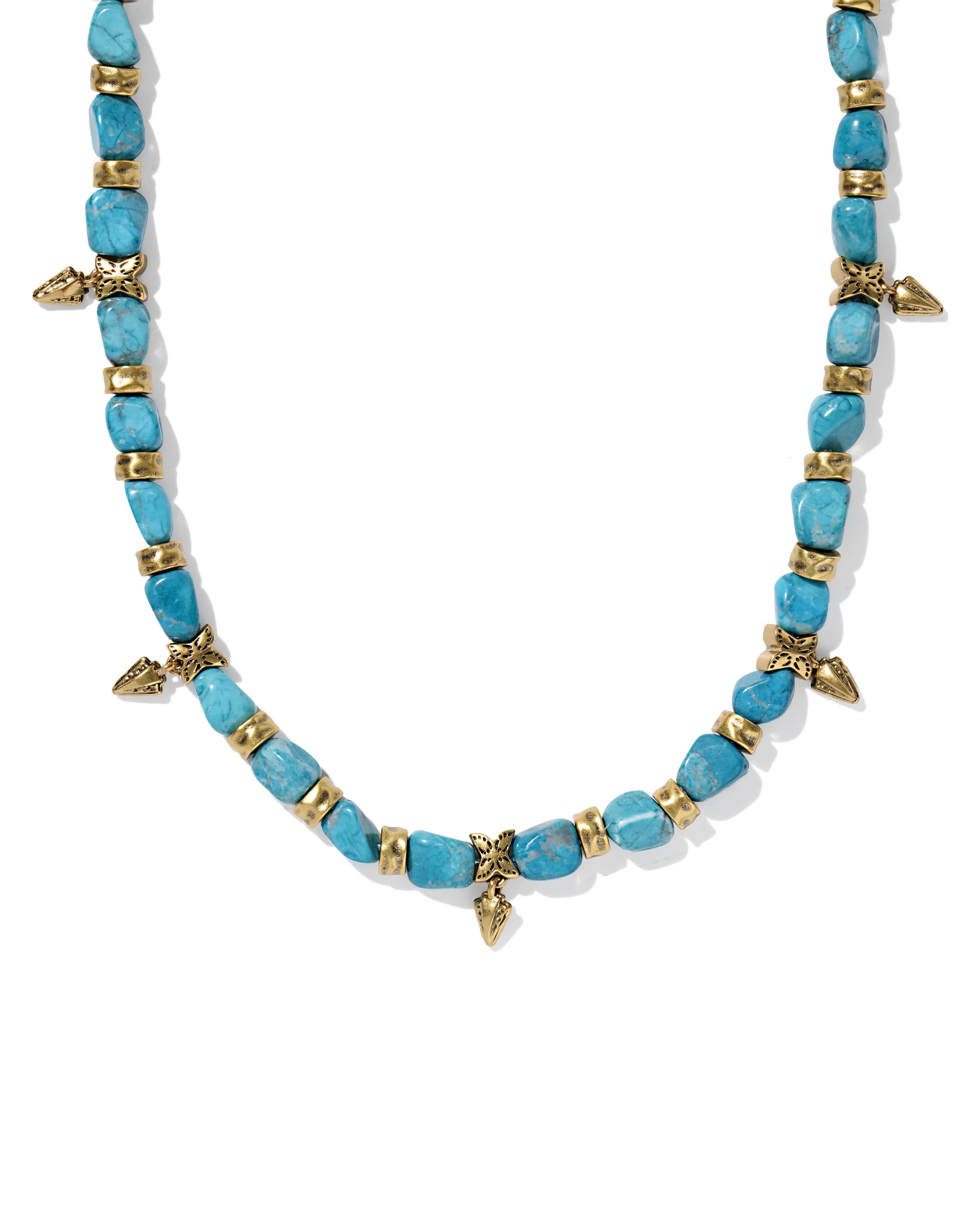 Shera Vintage Gold Beaded Necklace