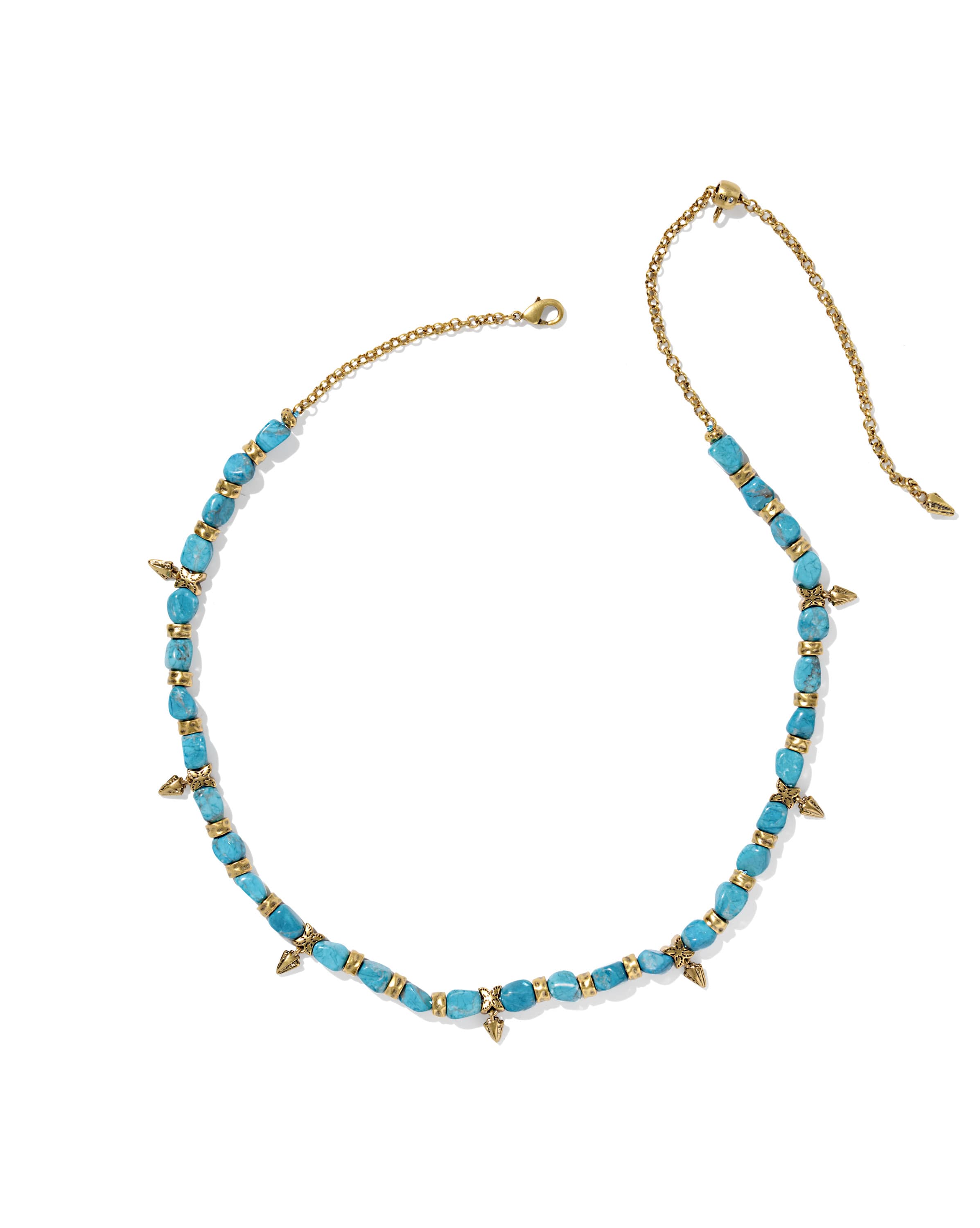Shera Vintage Gold Beaded Necklace