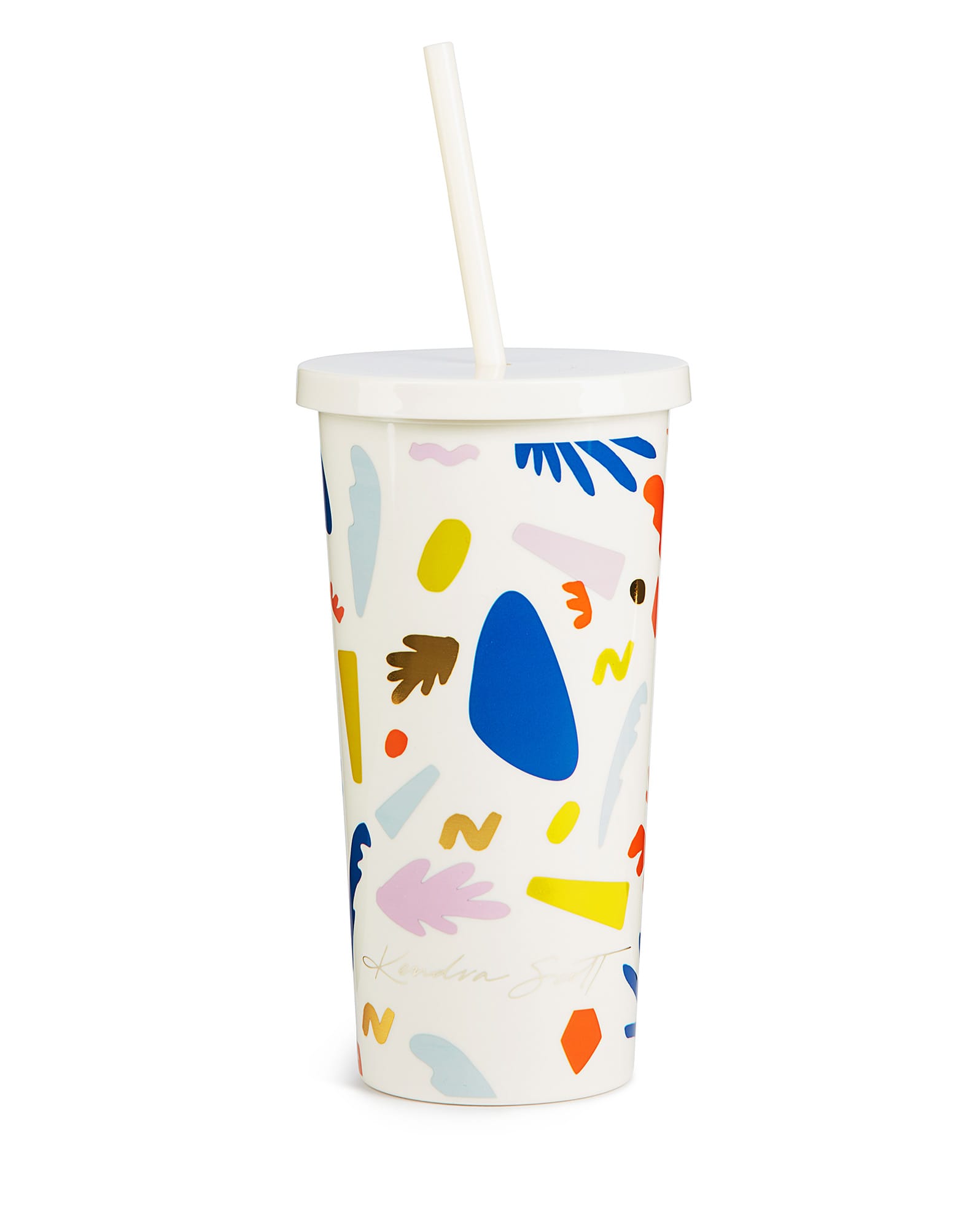 Straw Tumbler in Terrazzo