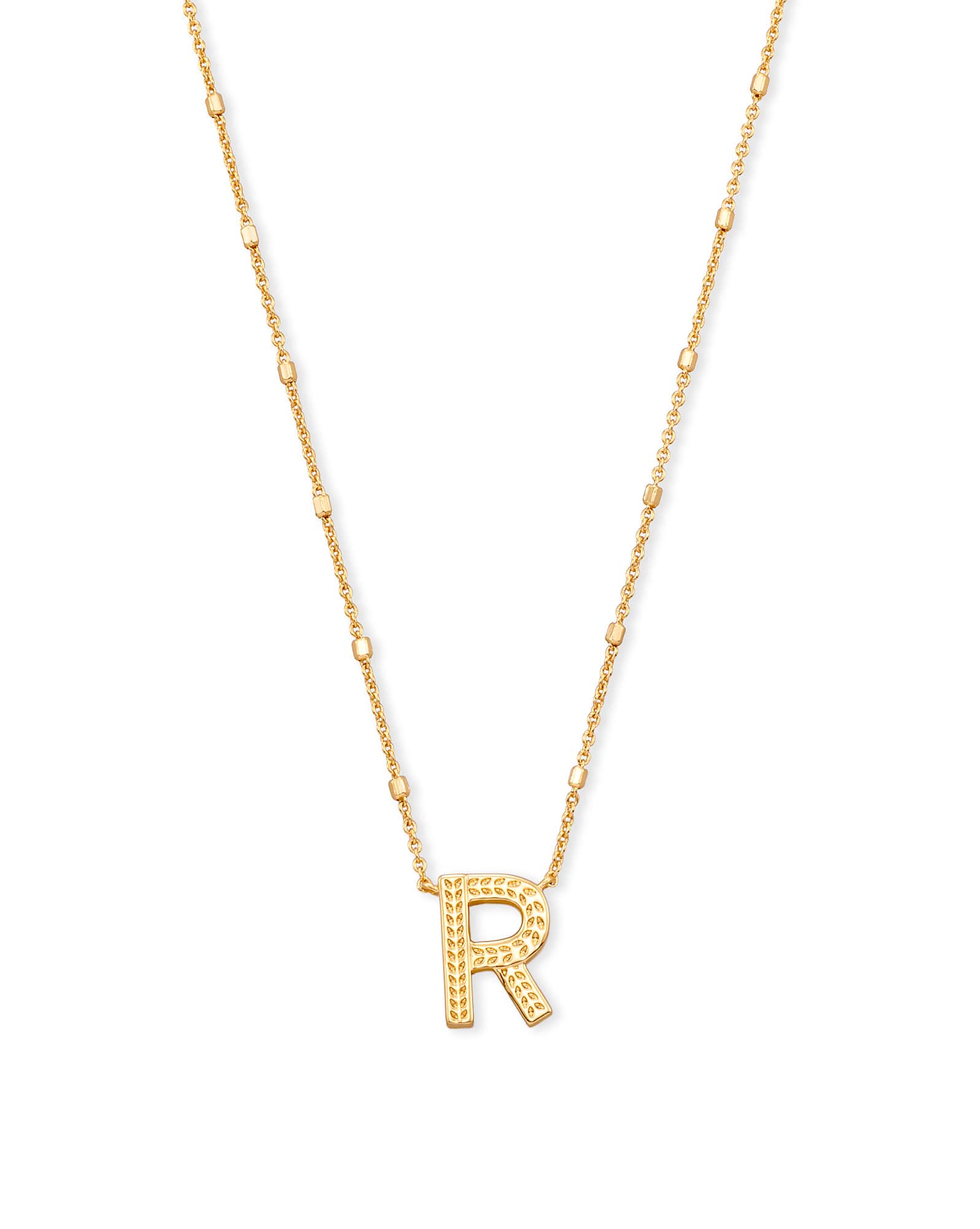 Letter A Pendant Necklace in Gold