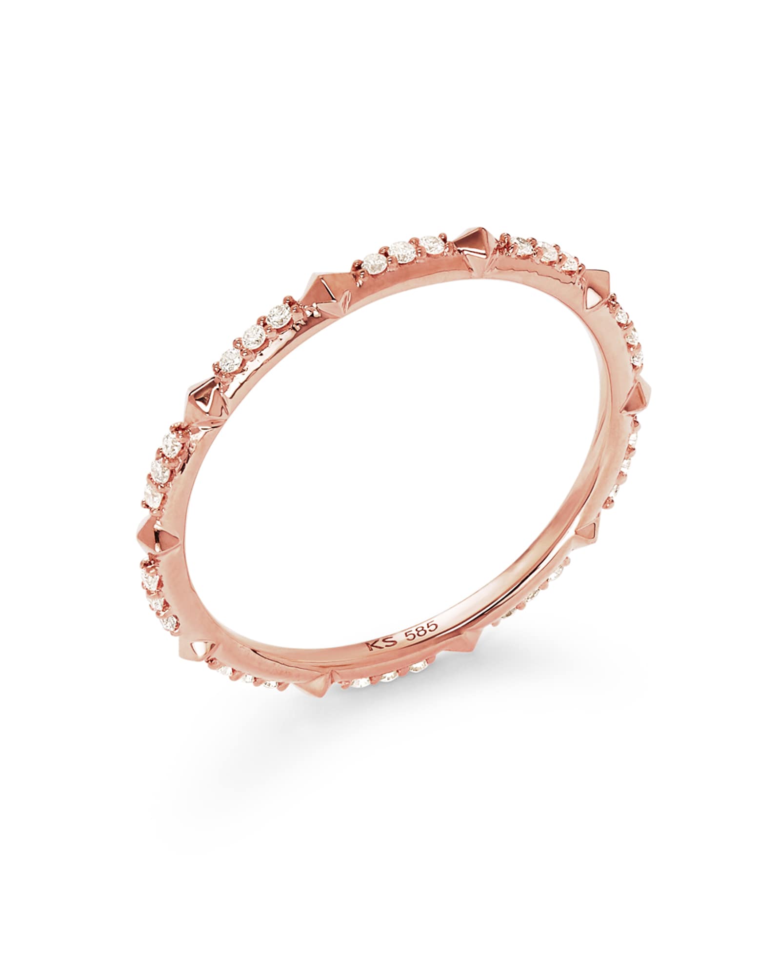0.14 ct Astrid 14k Rose Gold Ring in White Diamond