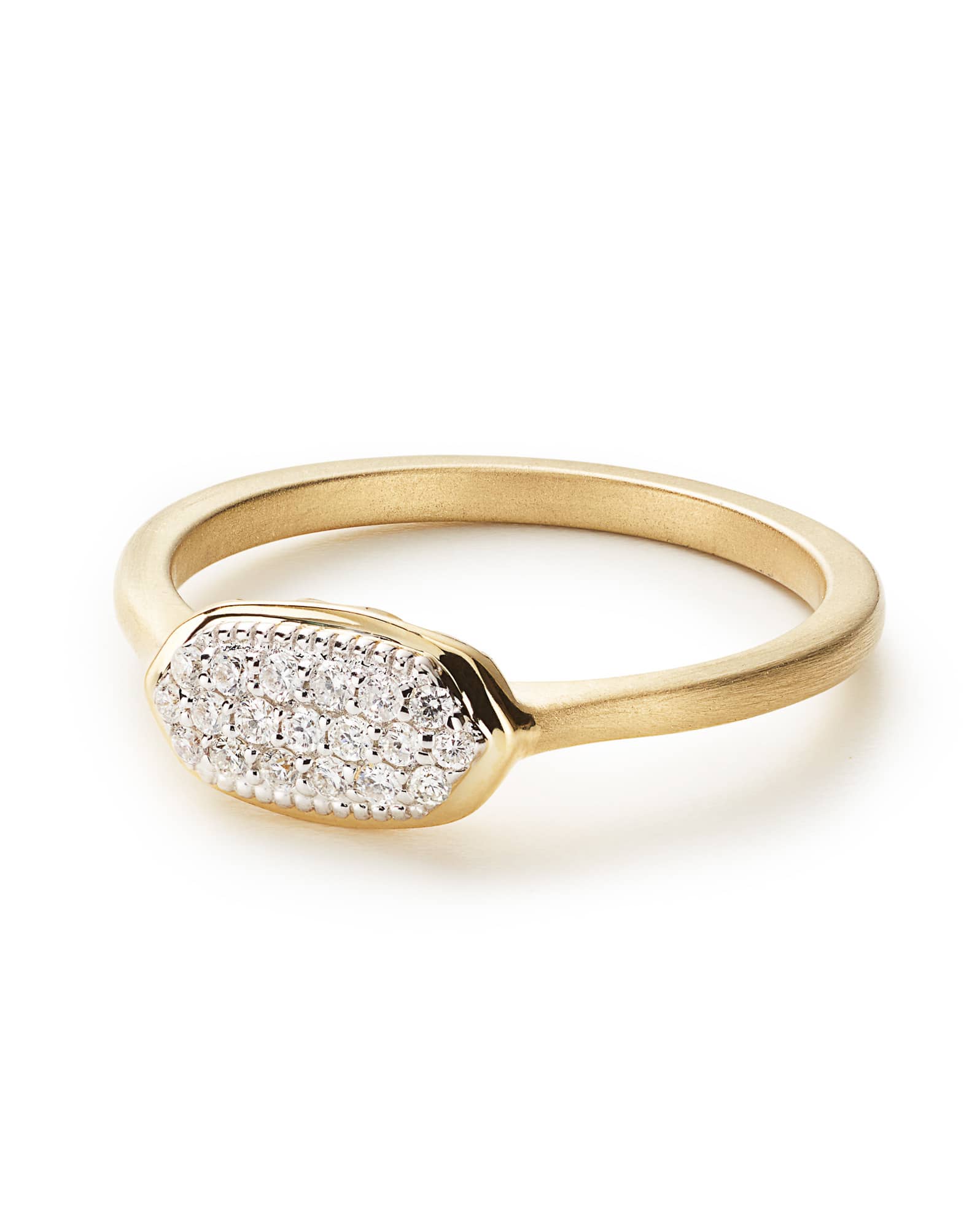 Isa Ring in Pave Diamond and 14k Yellow Gold