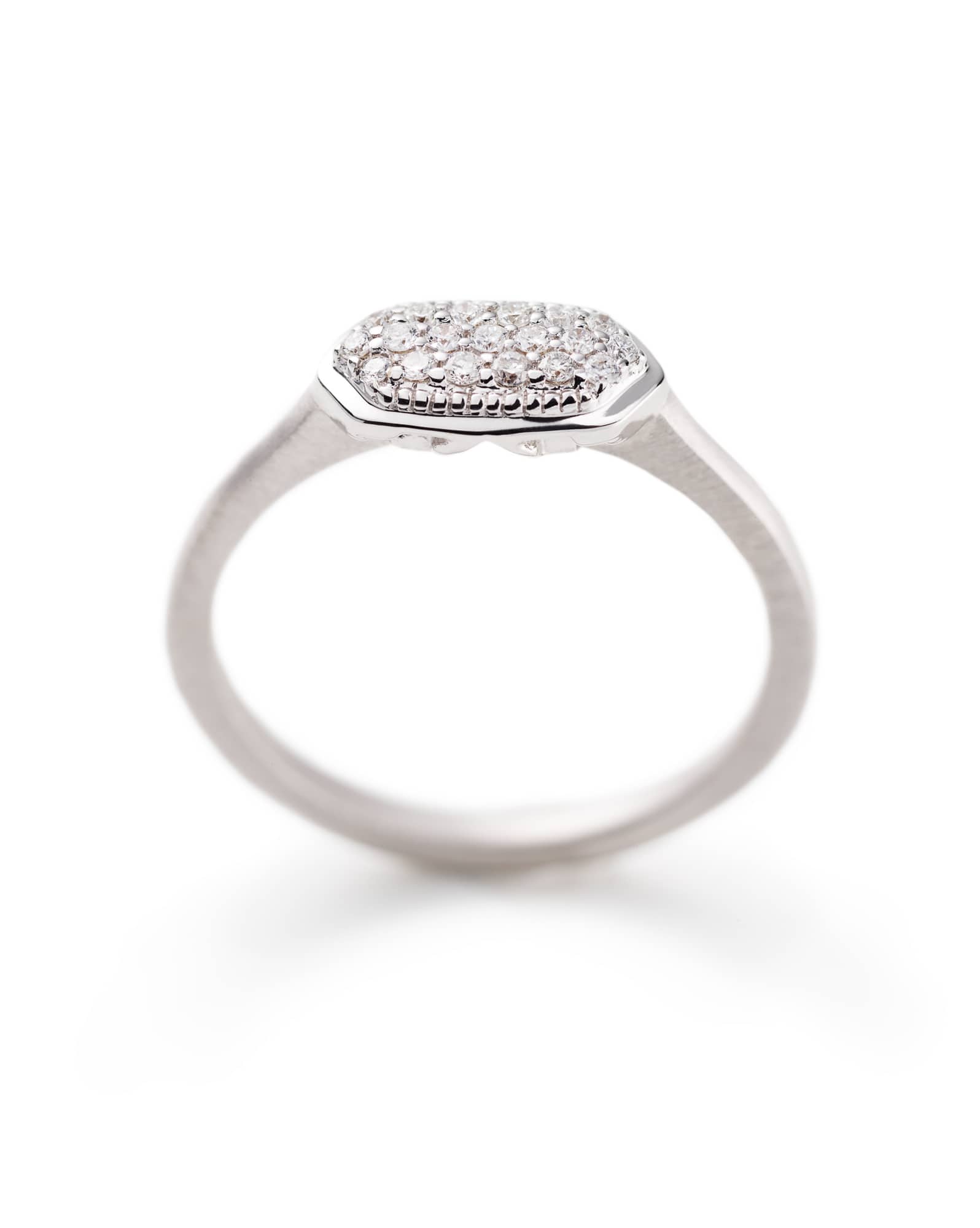 Isa Ring in Pave Diamond and 14k White Gold