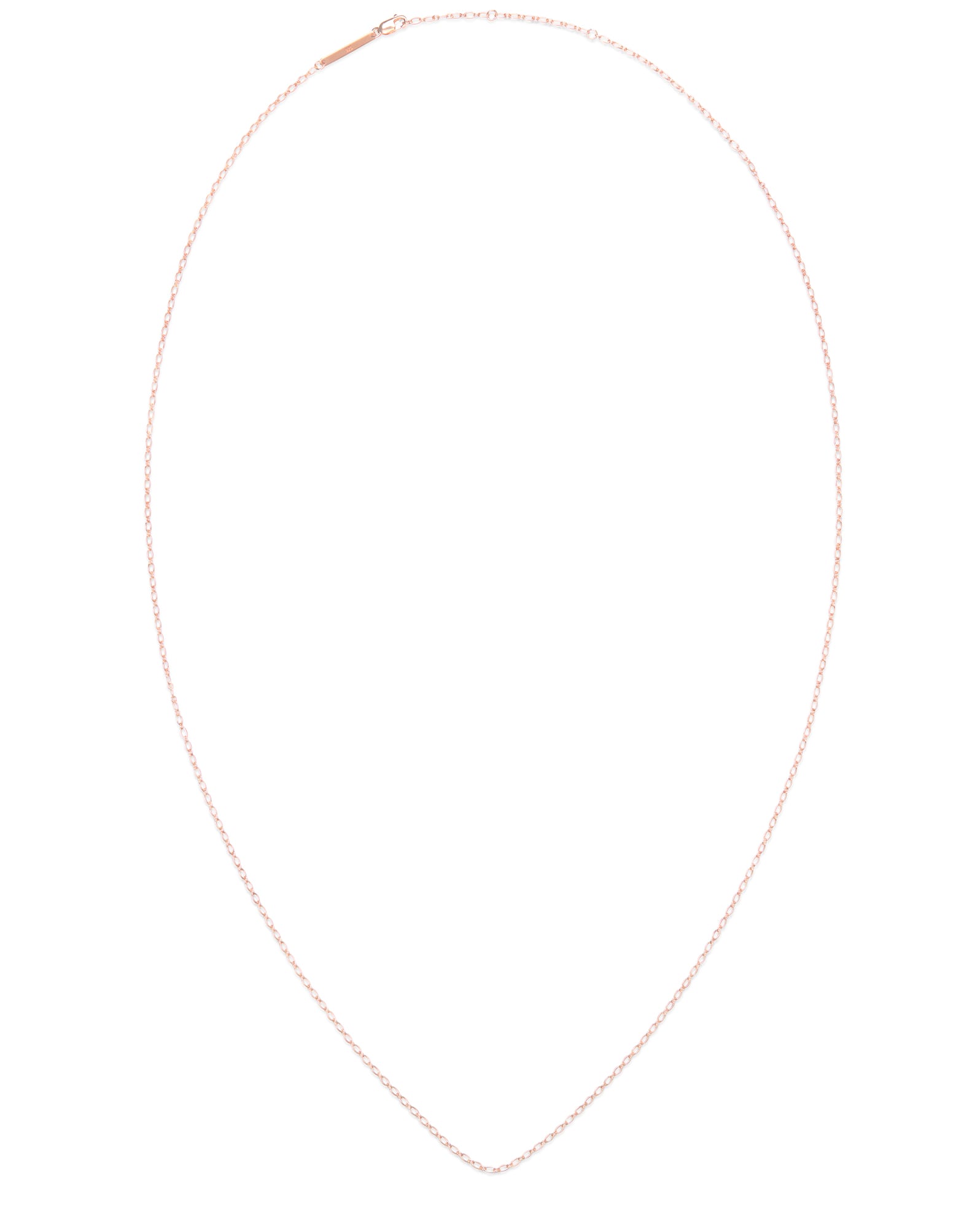 30 Inch Thin Chain Necklace in 18k Rose Gold Vermeil