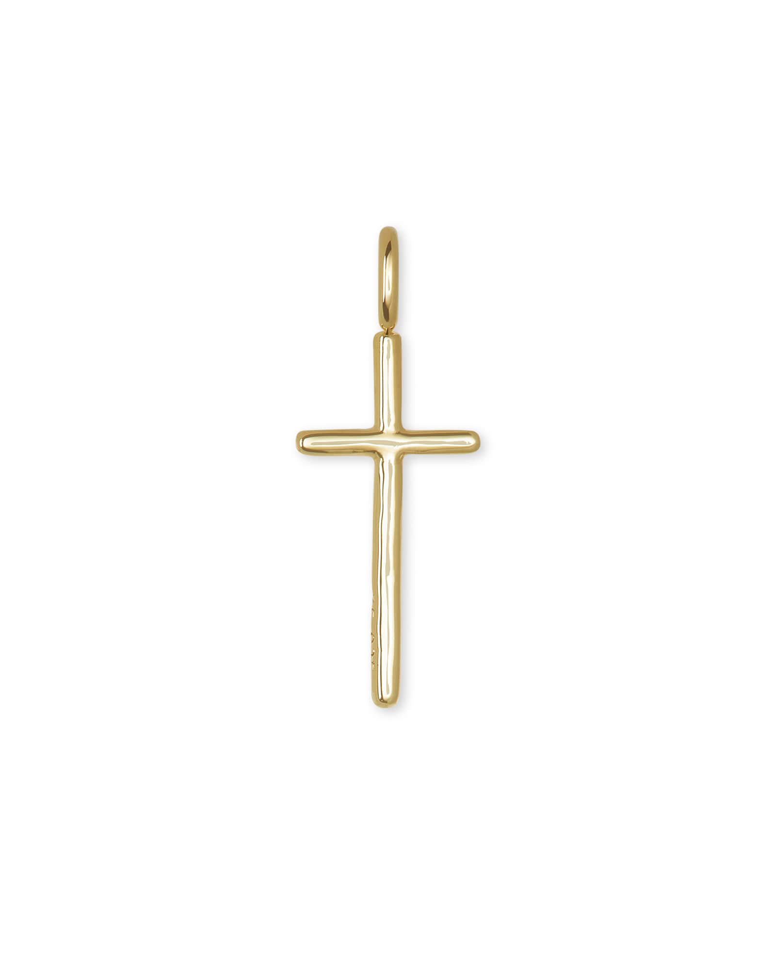 Cross Charm in 18k Gold Vermeil