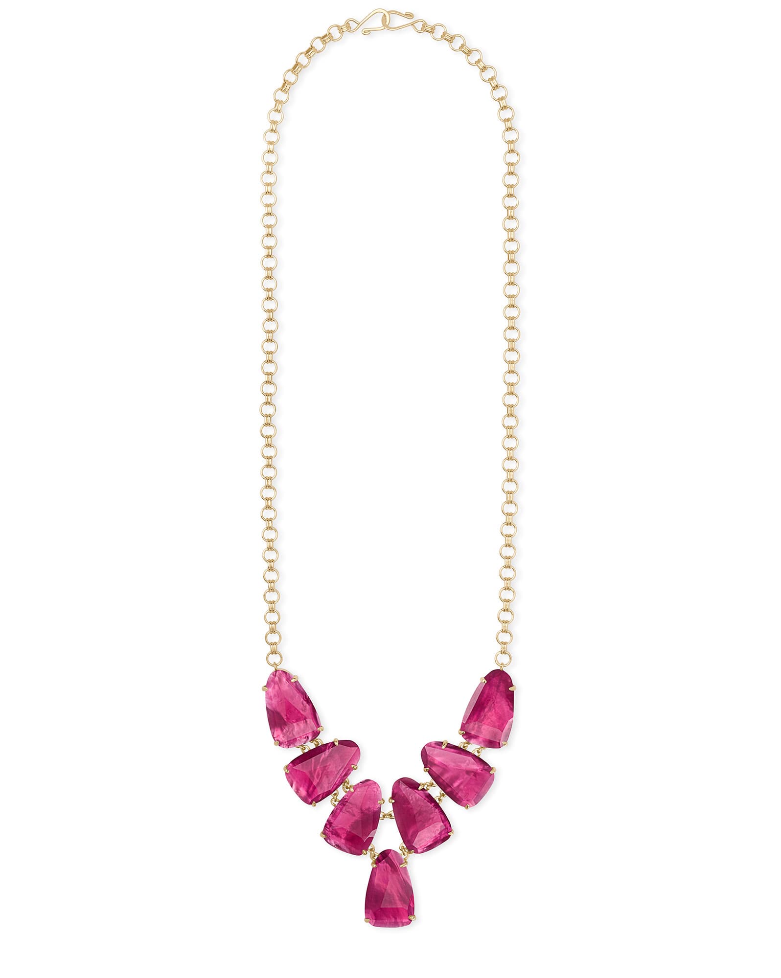 Harlie Gold Statement Necklace in Berry Illusion