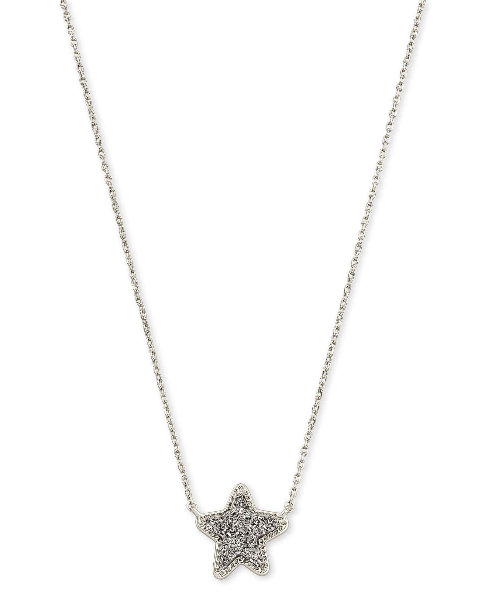 Jae Star Silver Pendant Necklace in Drusy