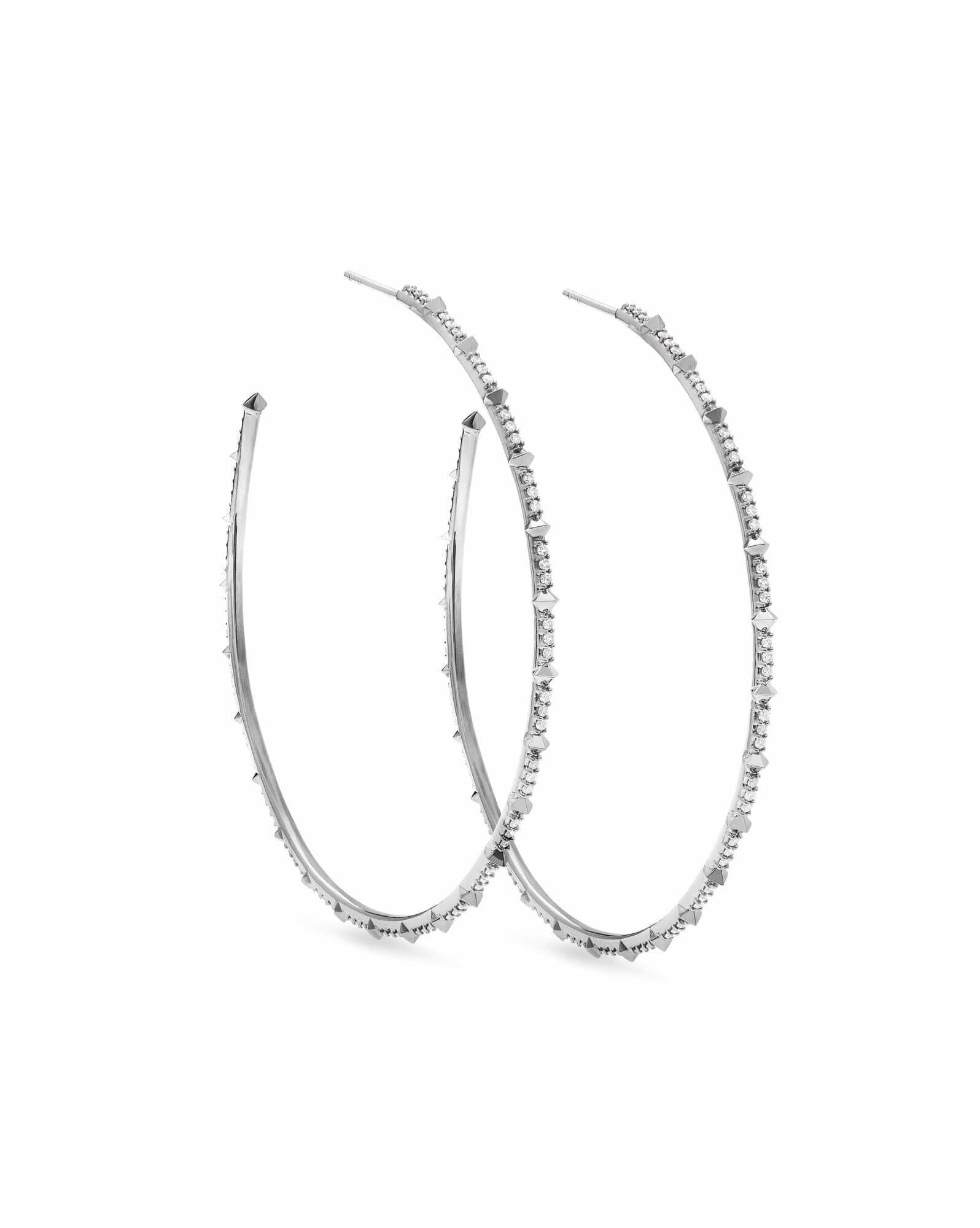 0.66 ct Nia 14k White Gold Earrings in White Diamond