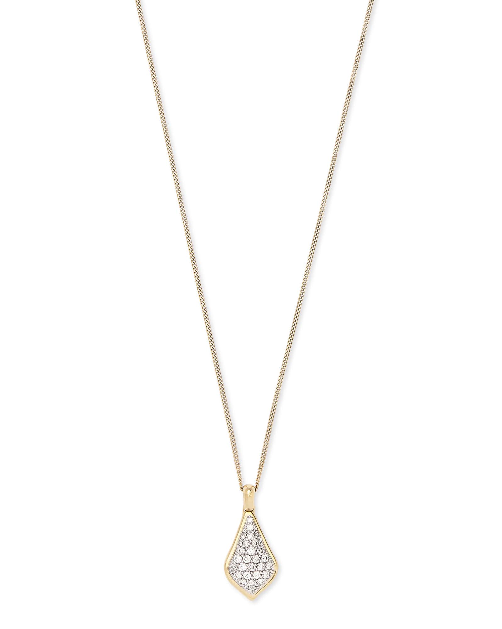 Lela Pendant Necklace in Pave Diamonds