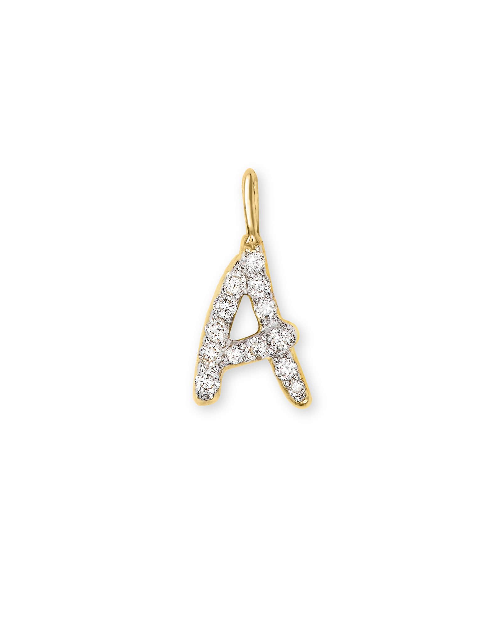 14k Gold Letter A-Z Charm