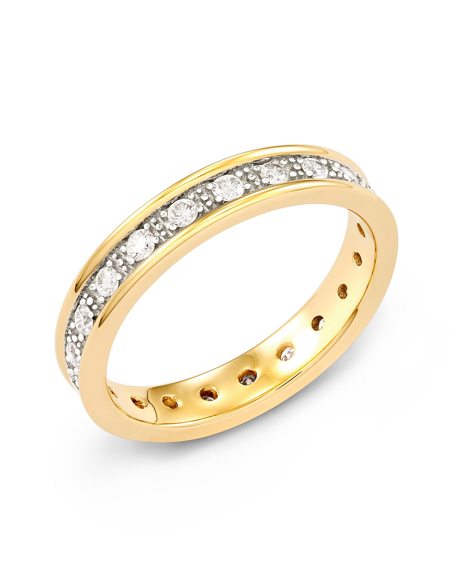 0.5 ct Drew 14k Yellow Gold Band Ring in White Diamond