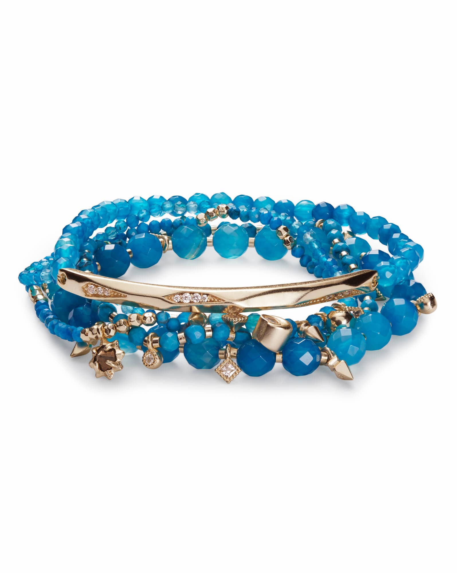 Supak Beaded Bracelet Set in Gold