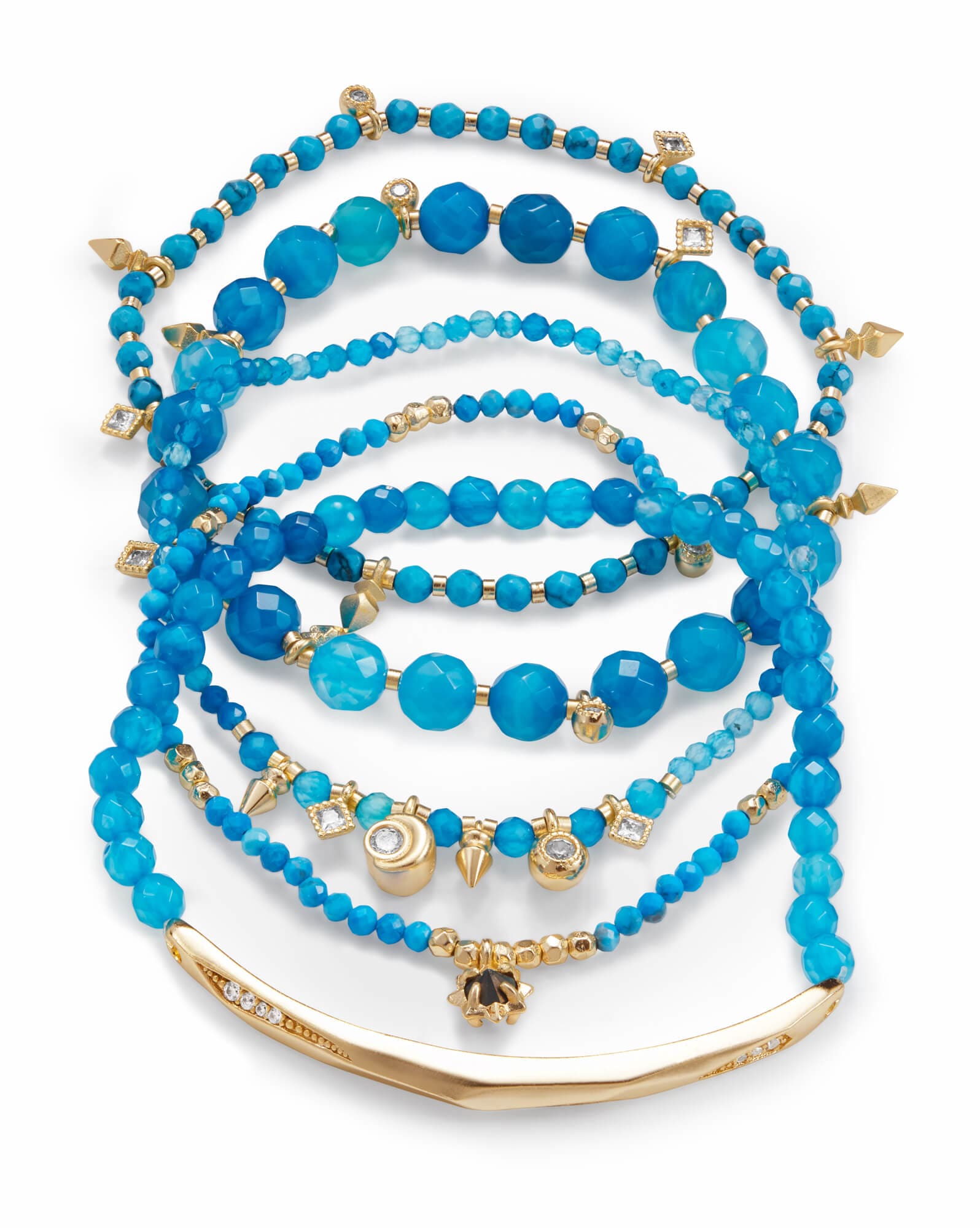 Supak Beaded Bracelet Set in Gold