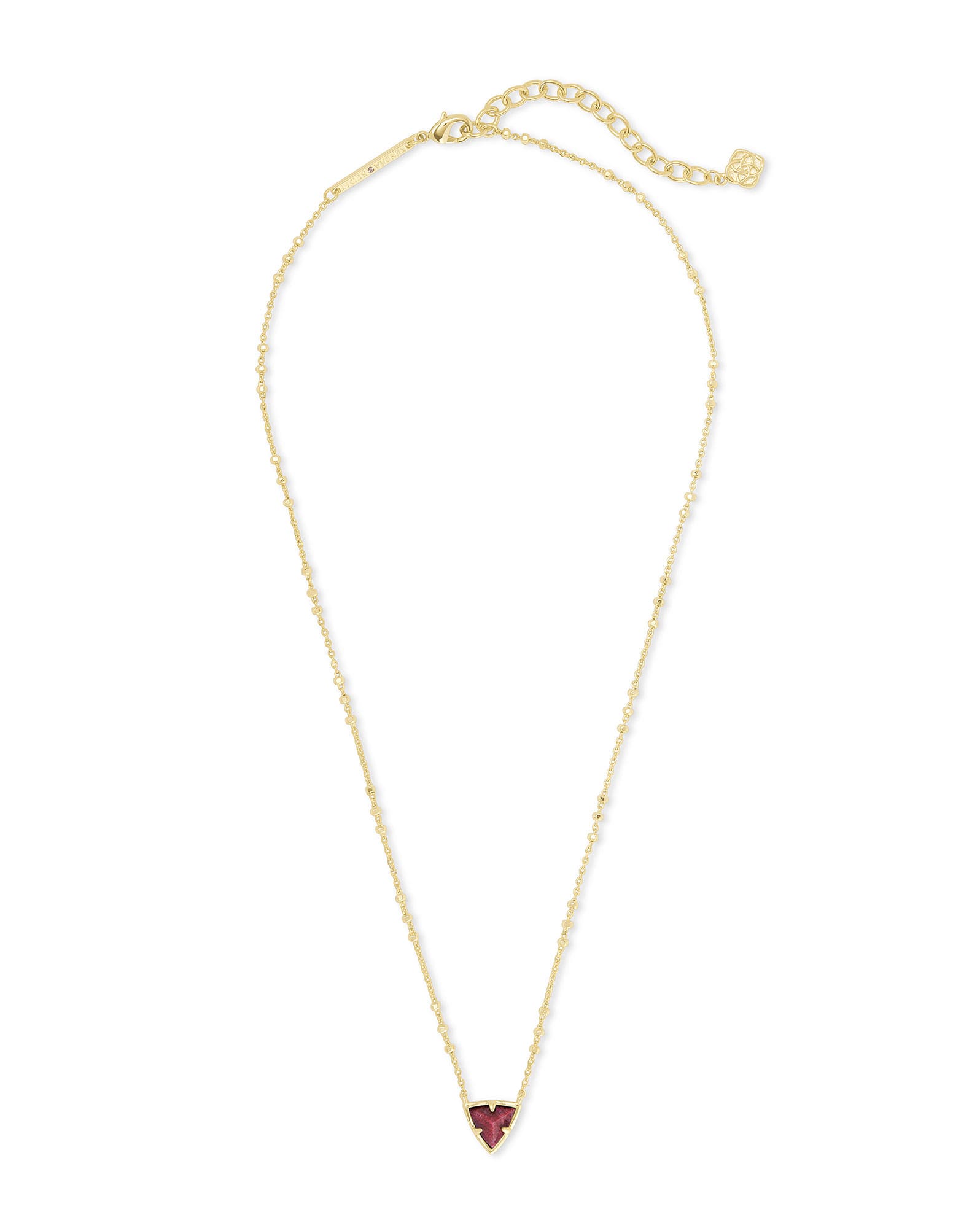 Perry Gold Pendant Necklace in Raspberry Labradorite