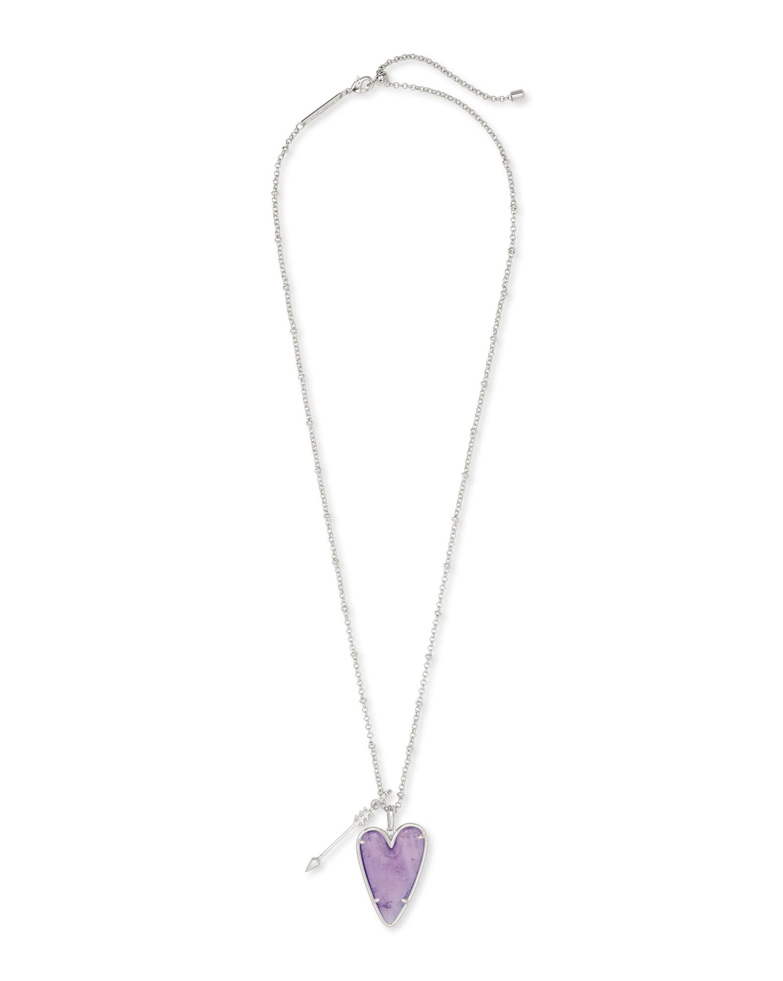 Ansley Heart Long Pendant Necklace