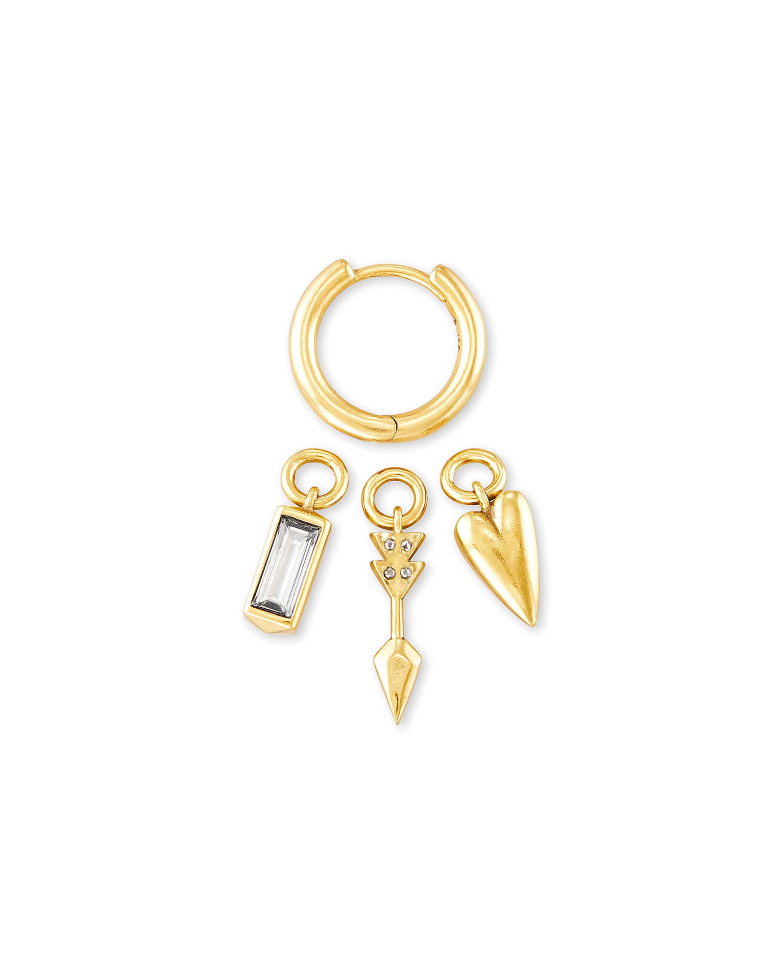 Zoey Arrow Interchangeable Huggie Earrings Set of 3