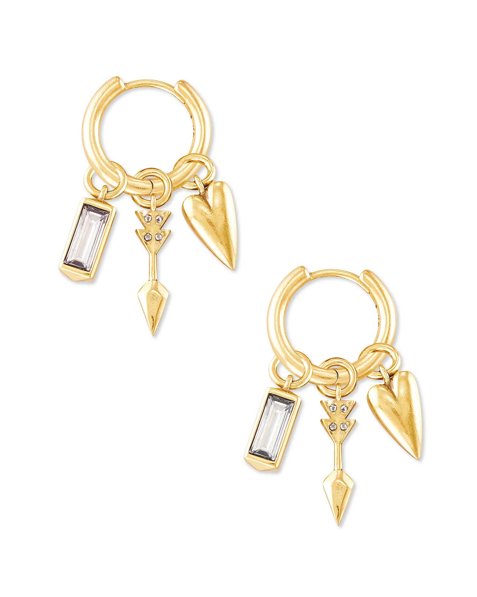 Zoey Arrow Interchangeable Huggie Earrings Set of 3