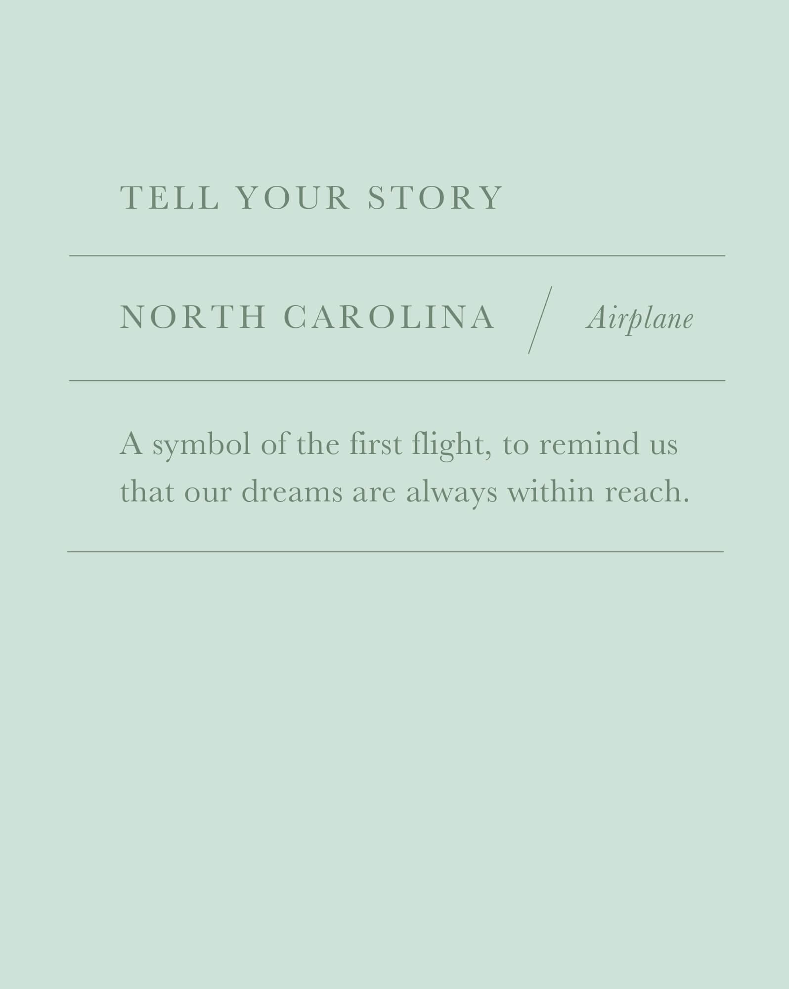 North Carolina Airplane Charm in Vintage Silver