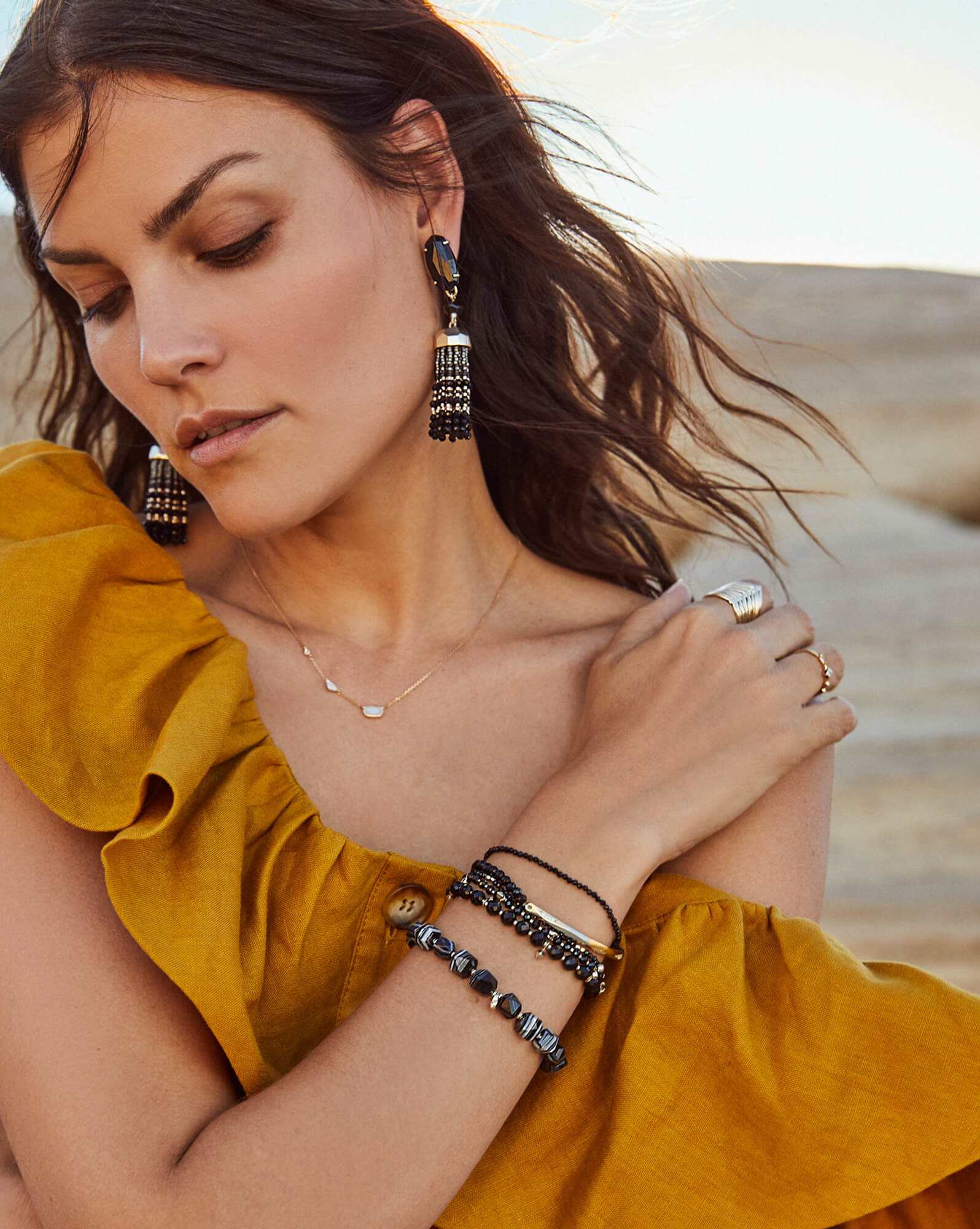 Dove Statement Earrings in Gold