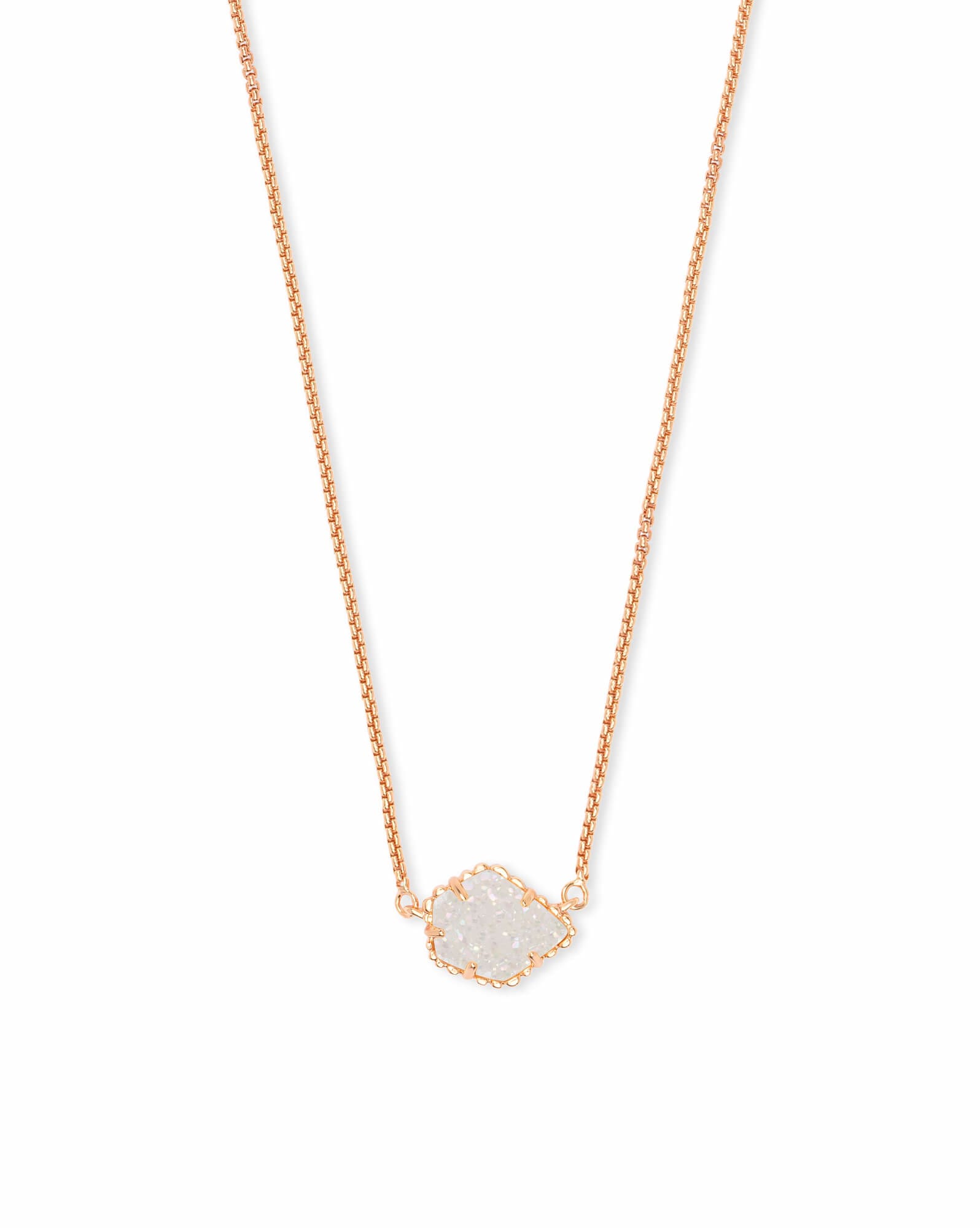 Tess Pendant Necklace in Rose Gold