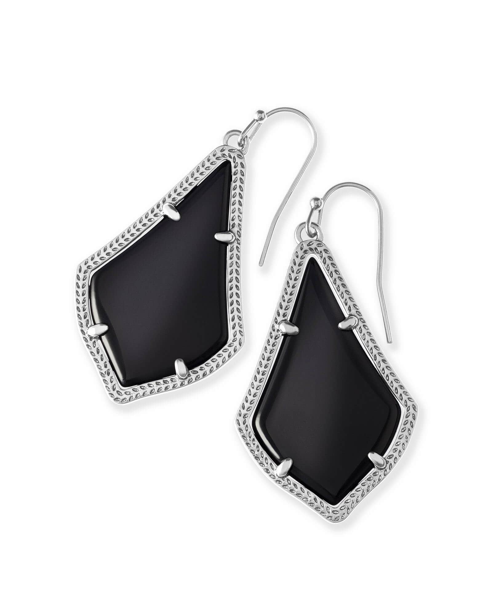 Alex Drop Earrings in Silver